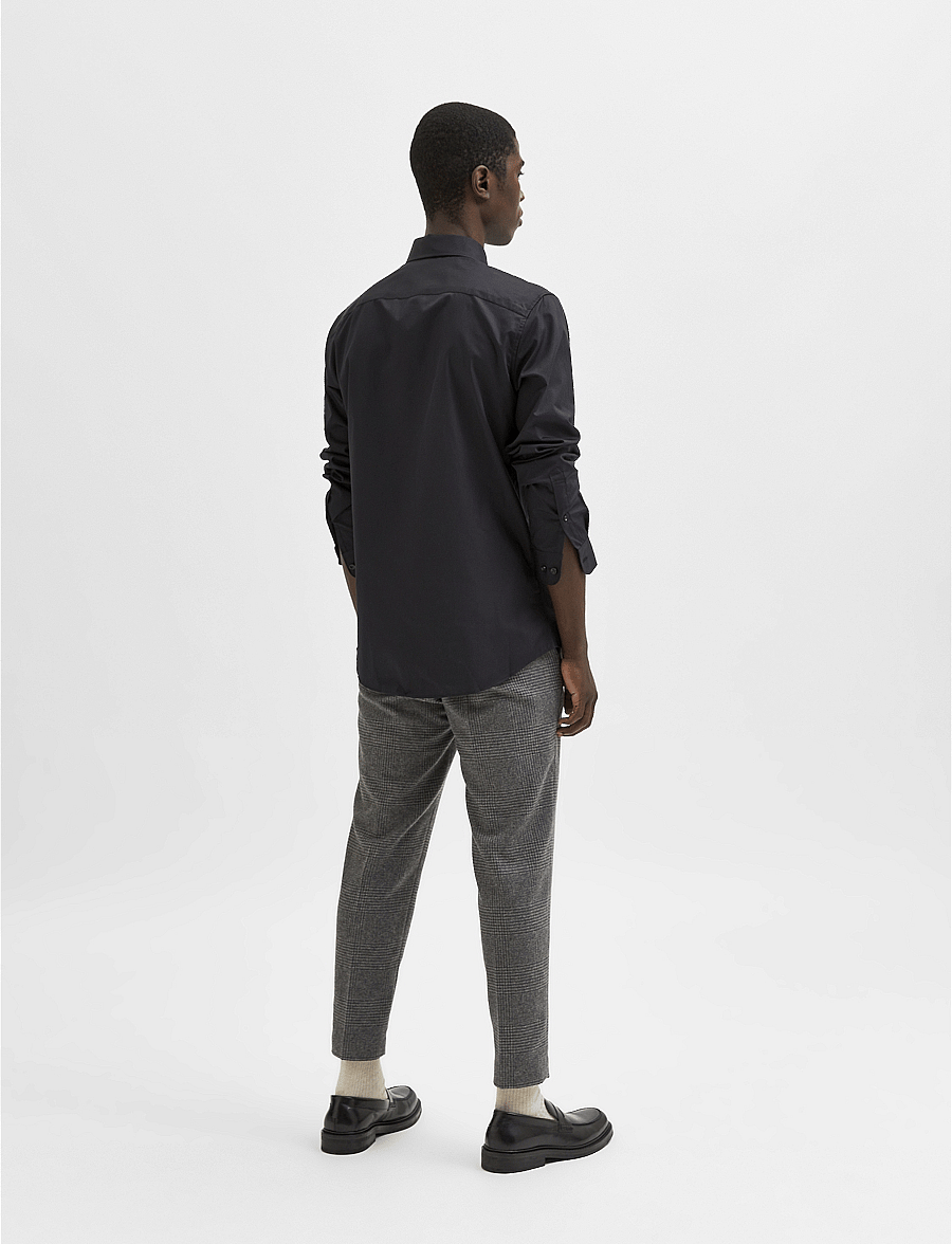 Selected - SLHSLIM-ETHAN SHIRT LS CUT AWAY NOOS - formālie krekli - black - 2