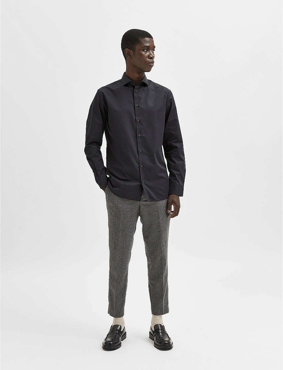 Selected - SLHSLIM-ETHAN SHIRT LS CUT AWAY NOOS - formālie krekli - black - 3