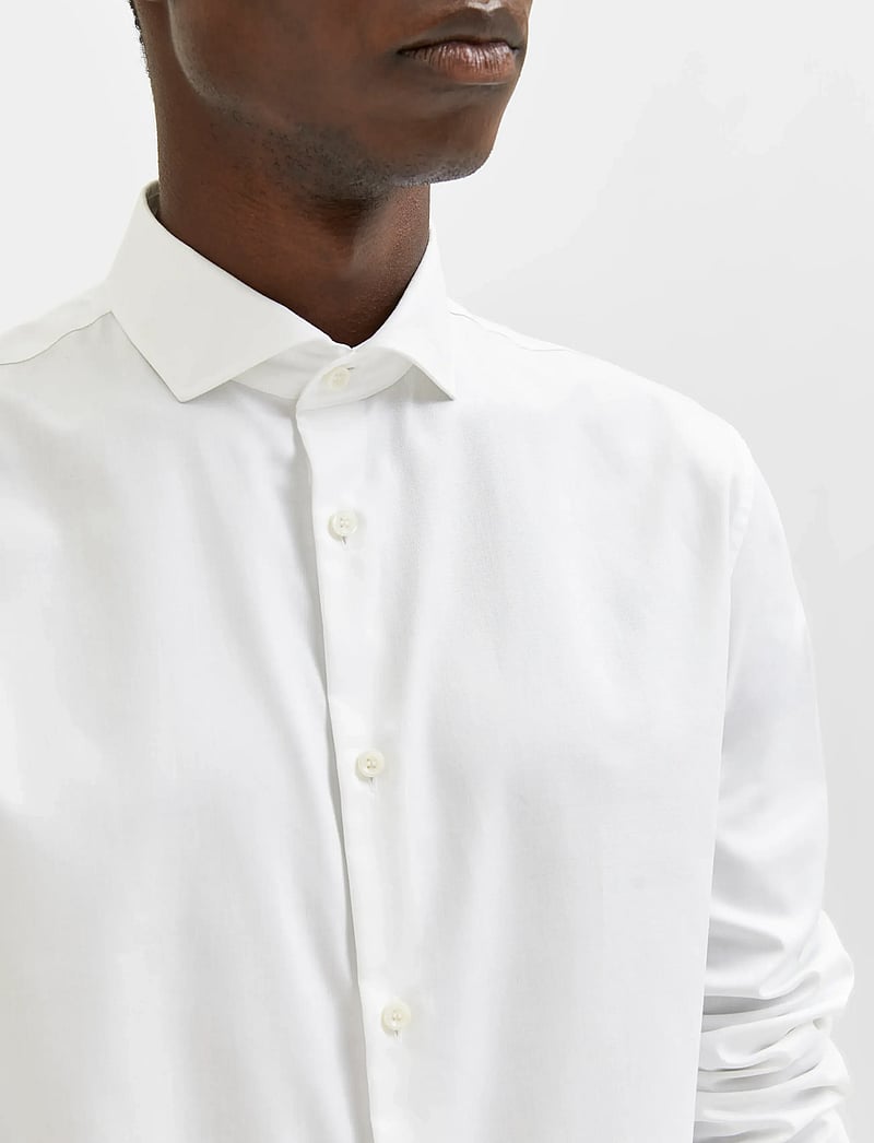 Selected - SLMSLIMFRIT ETHAN LS SHIRT CUT AWAY NOOS - pidulikud särgid - bright white - 5