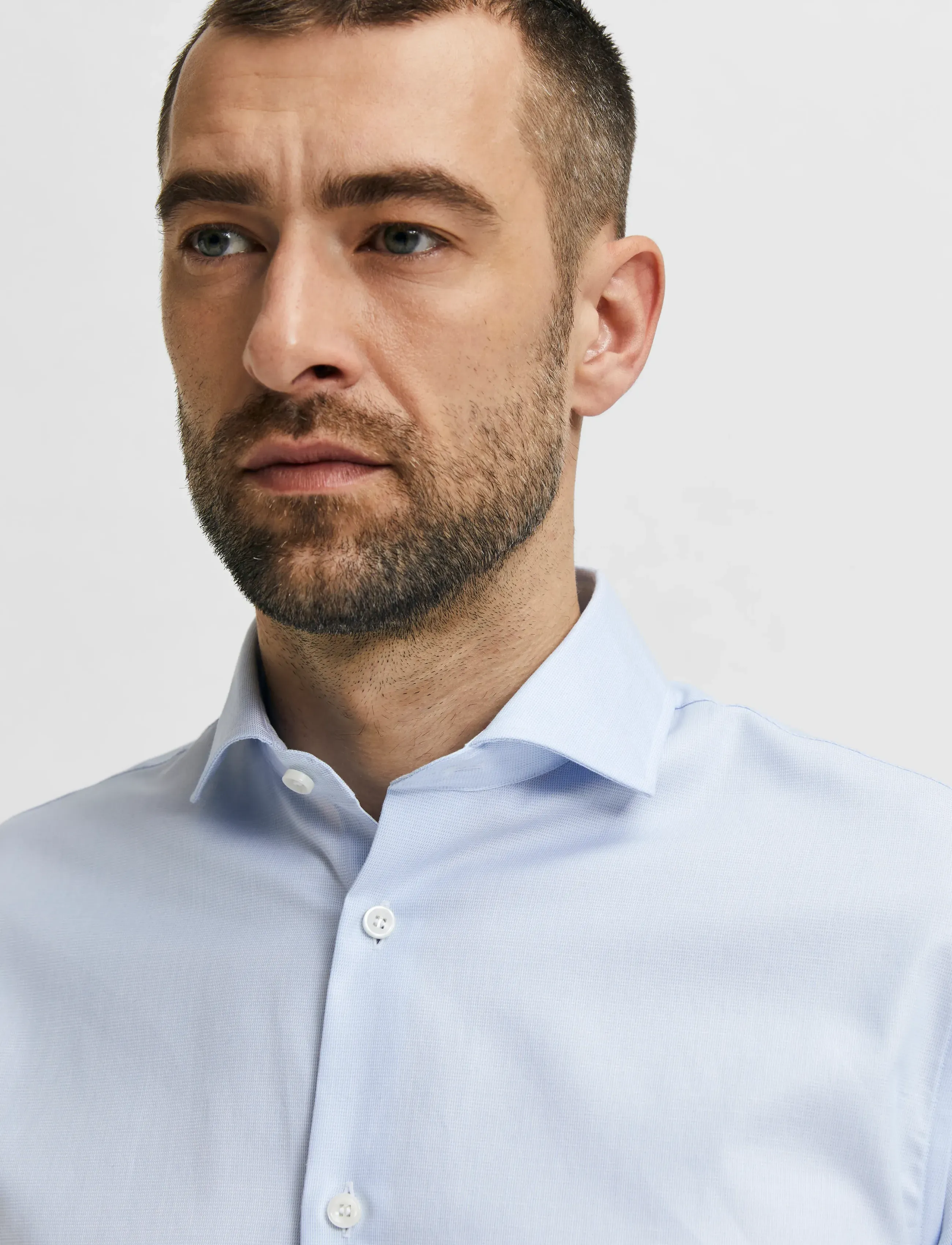 Selected - SLMSLIMFRIT ETHAN LS SHIRT CUT AWAY NOOS - formelle hemden - light blue - 3