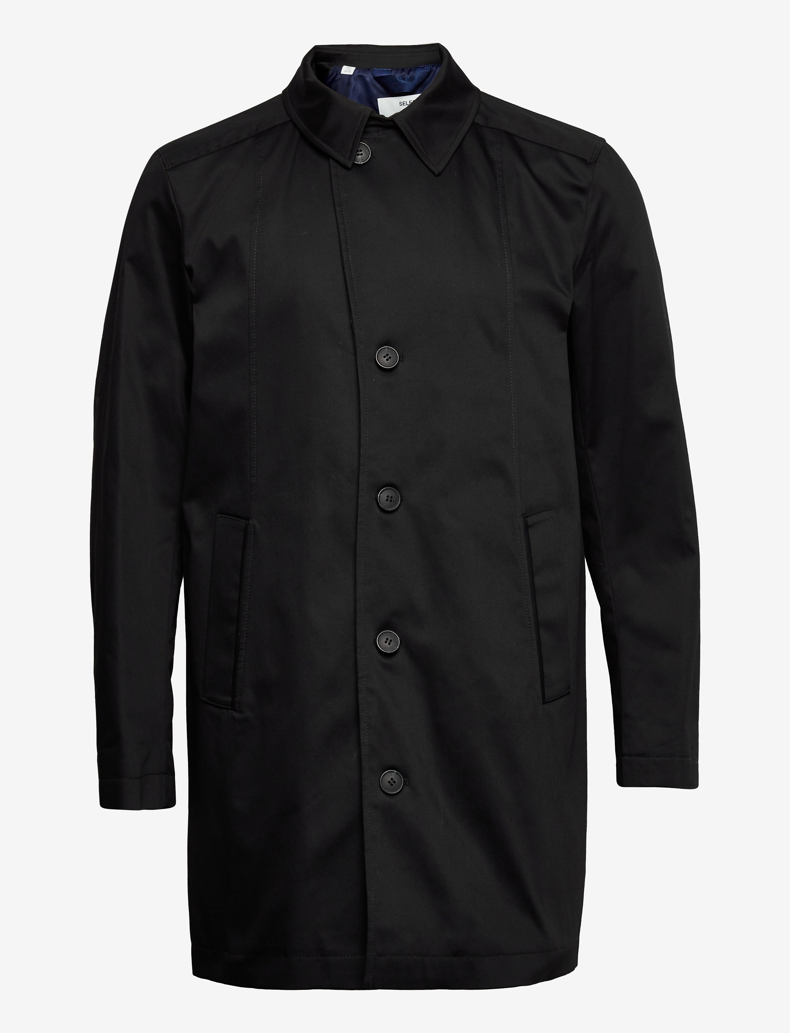 Selected Homme - SLHNEW TIMELESS COTTON COAT   B - black - 0