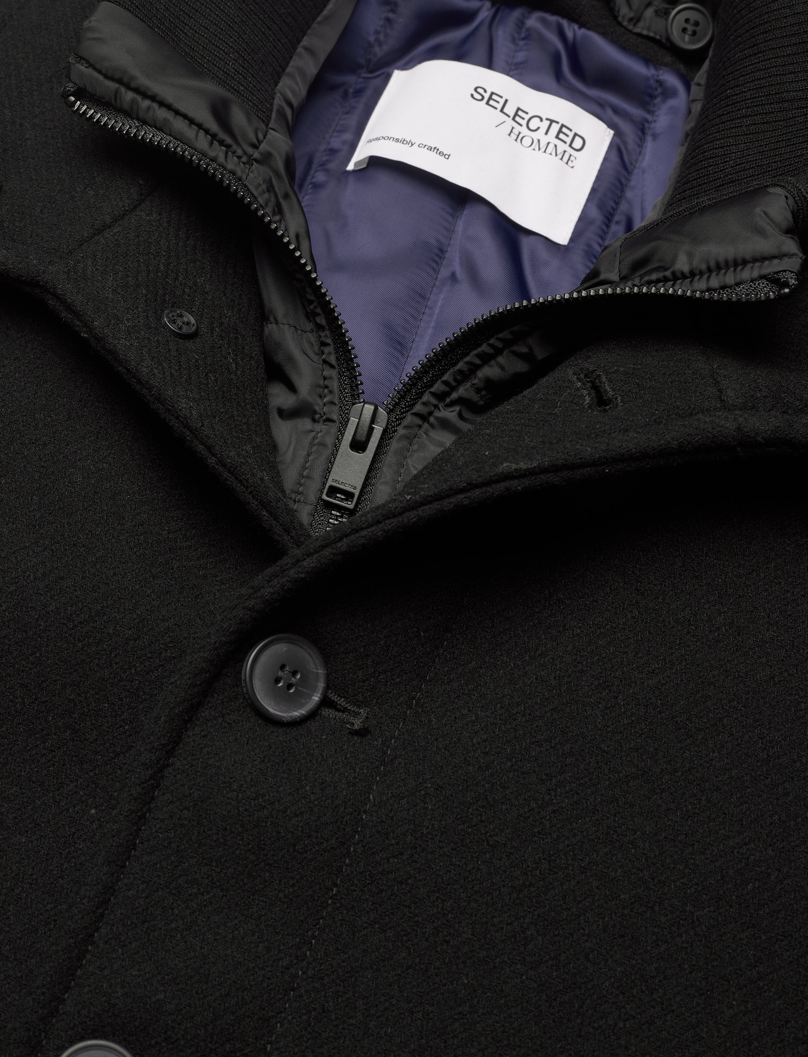 Selected - SLHNOAH W COAT B - black - 2