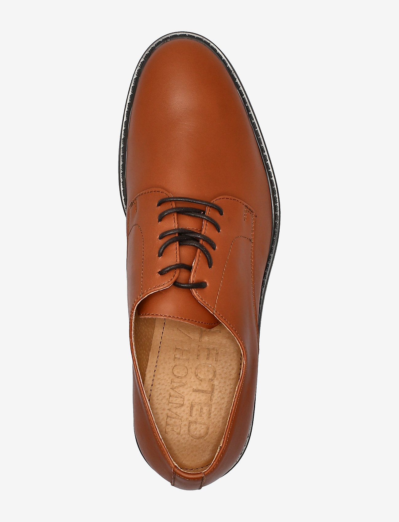 Selected - SLHBLAKE LEATHER DERBY SHOE NOOS O - cognac - 3