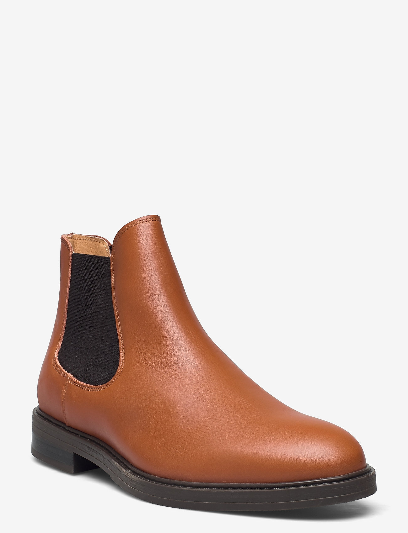 Selected Homme - SLHBLAKE LEATHER CHELSEA BOOT NOOS - gimtadienio dovanos - cognac - 0