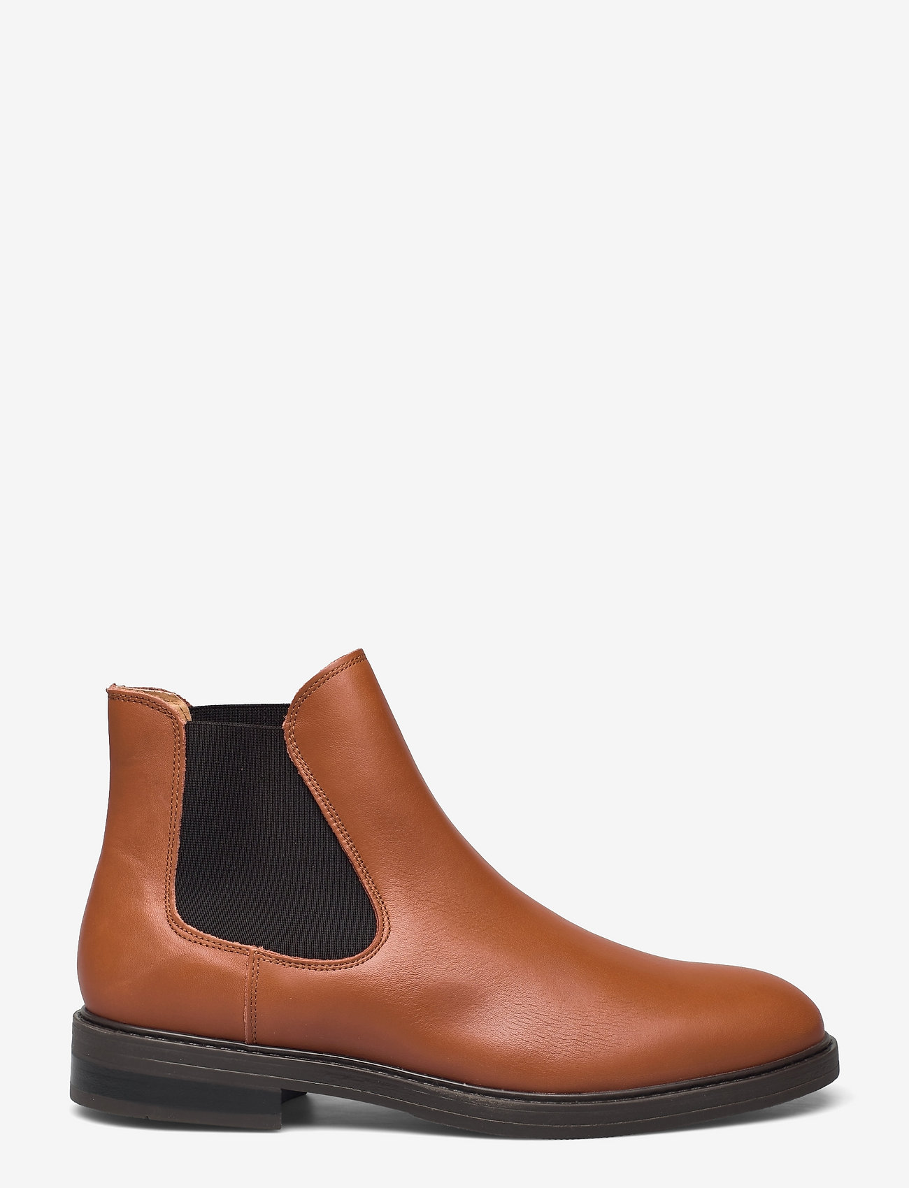 Selected Homme - SLHBLAKE LEATHER CHELSEA BOOT NOOS - birthday gifts - cognac - 1