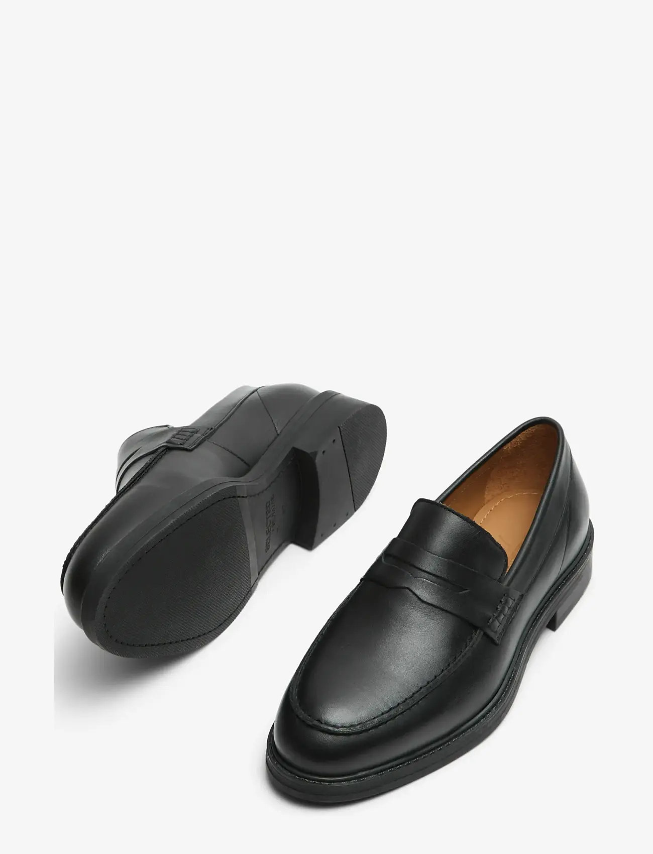 Selected - SLHBLAKE LEATHER PENNY LOAFER B - shoppa efter tillfälle - black - 4