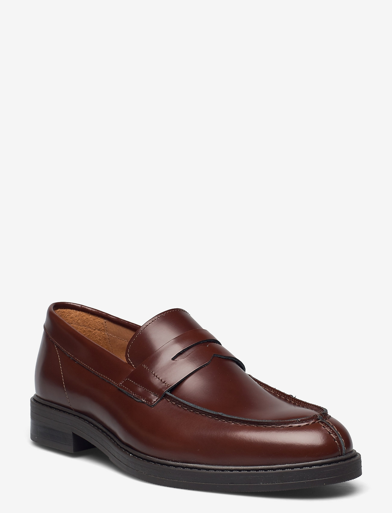 Selected SLMBLAKE LEATHER PENNY LOAFER - Sommersko - COGNAC / brown