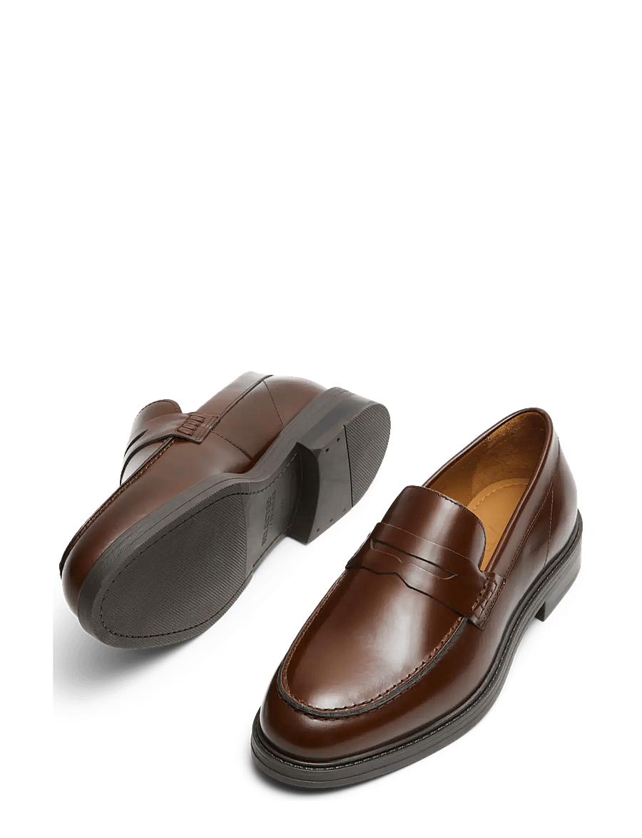Selected - SLMBLAKE LEATHER PENNY LOAFER - nach anlass kaufen - cognac - 3
