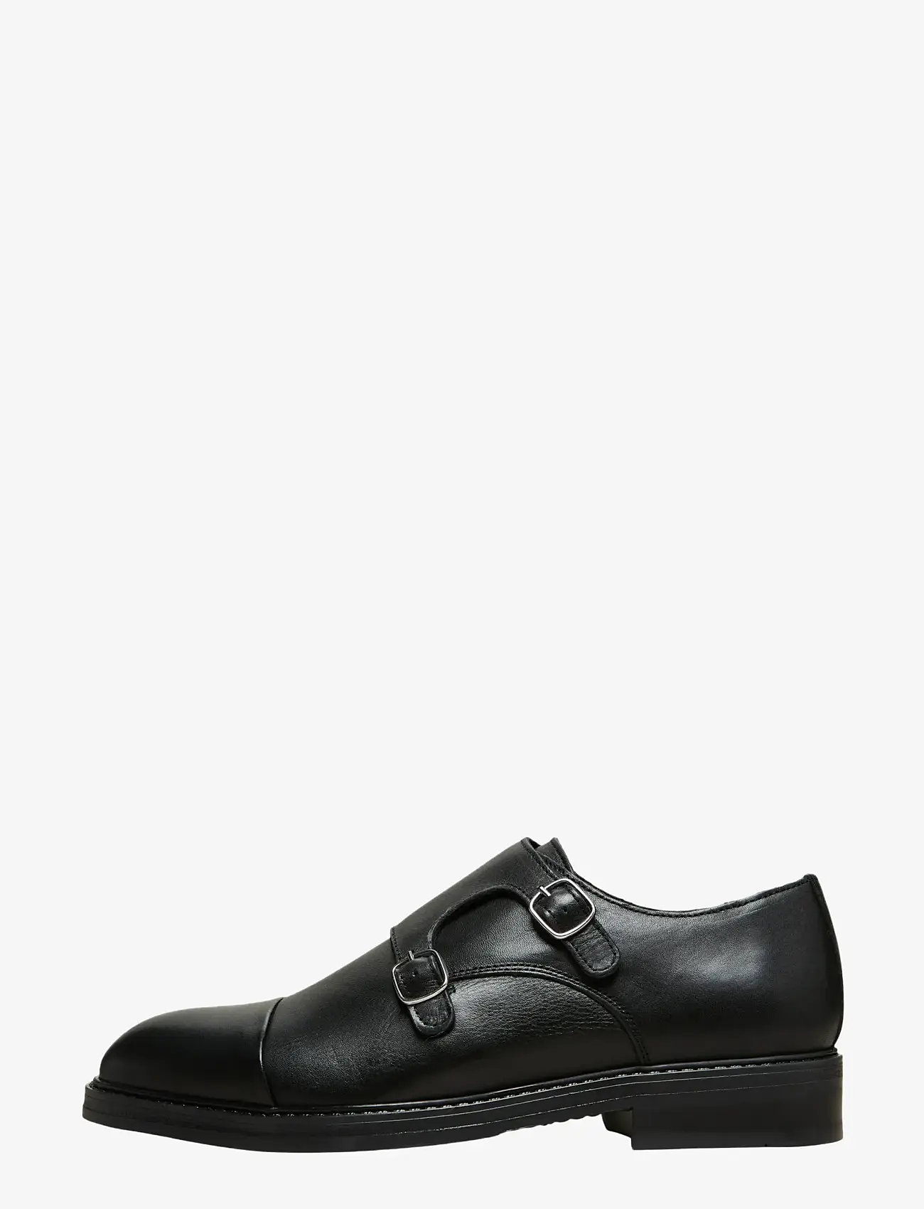Selected - SLMBLAKE LEATHER MONK SHOE - monks - black - 1