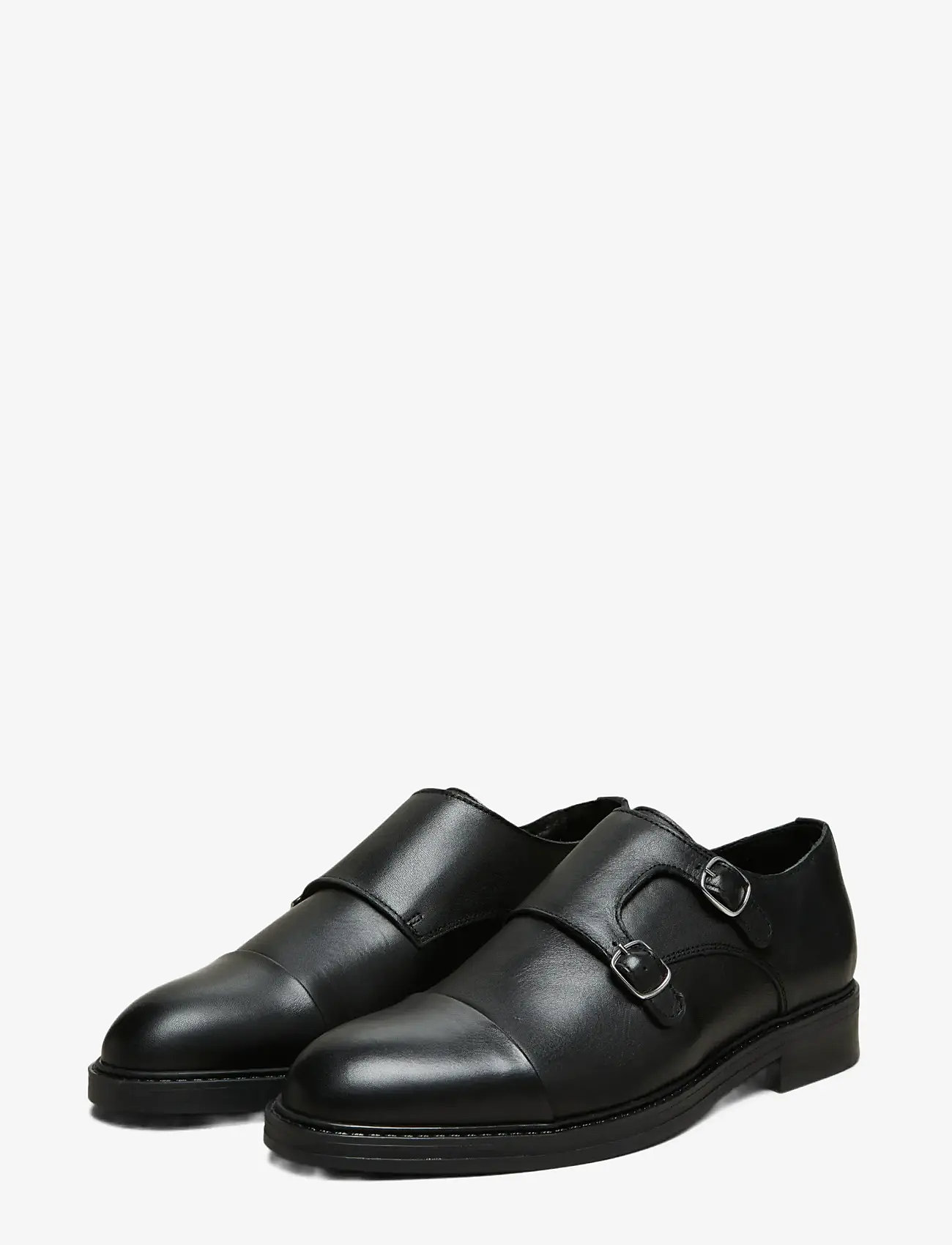 Selected - SLMBLAKE LEATHER MONK SHOE - monks - black - 4
