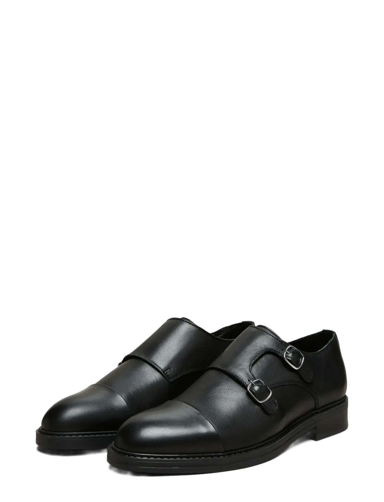 Selected - SLMBLAKE LEATHER MONK SHOE - monks - black - 4