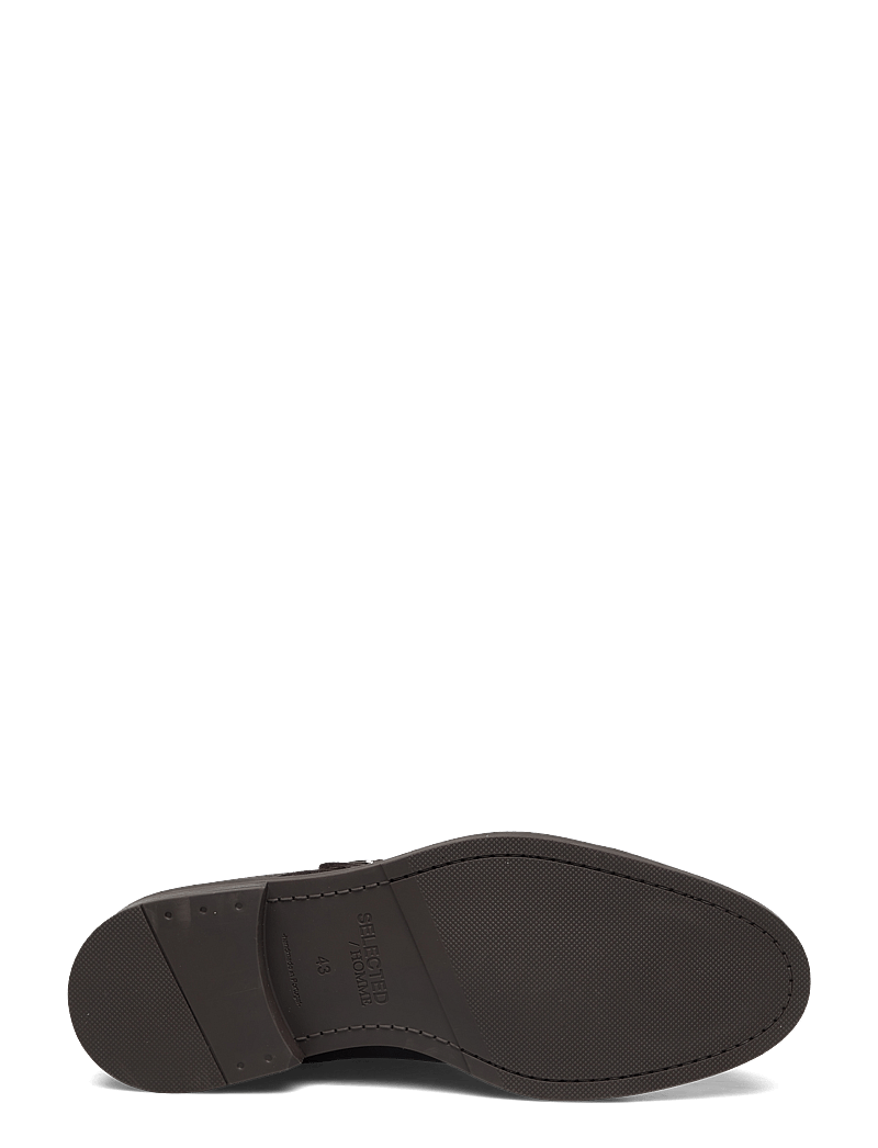 Selected - SLMBLAKE LEATHER MONK SHOE - monks - demitasse - 5
