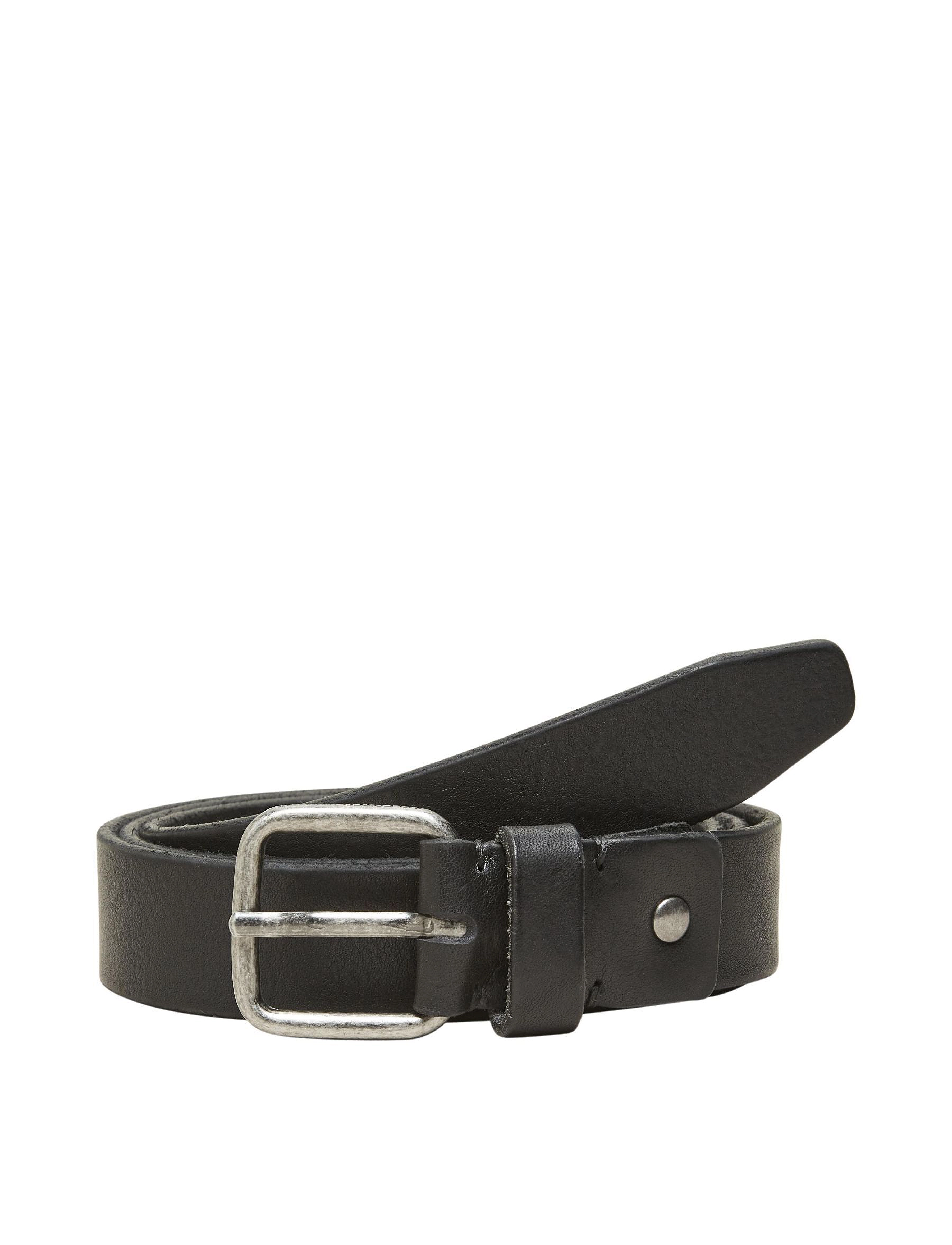 Selected - SLHHENRY LEATHER BELT NOOS - black - 3