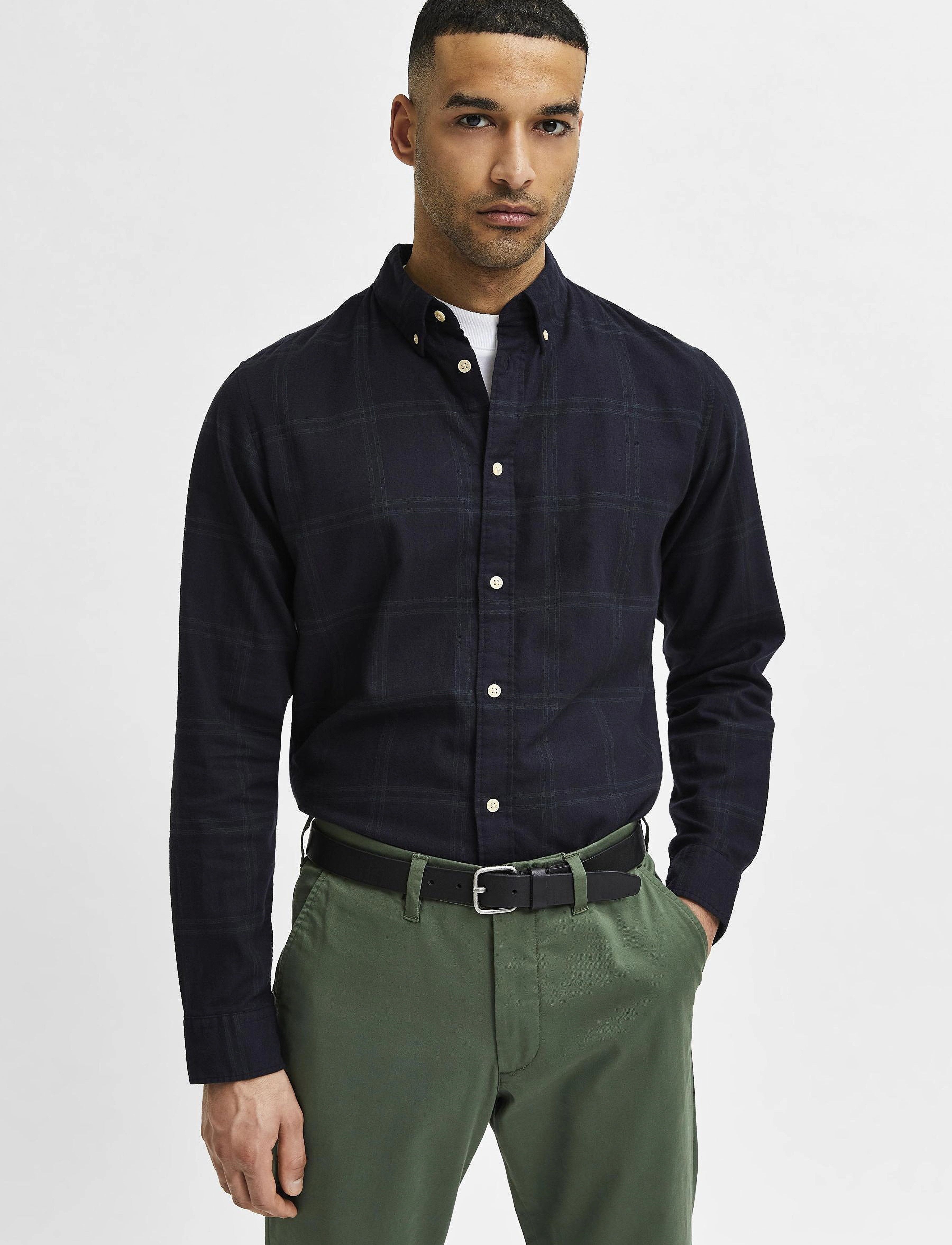 Selected - SLHHENRY LEATHER BELT NOOS - black - 4