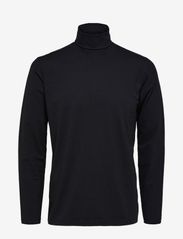 SLHRORY LS ROLL NECK TEE B - BLACK