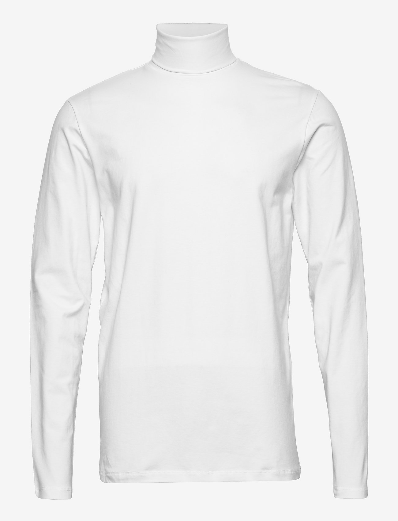 Selected Homme - SLHRORY LS ROLL NECK TEE B - t-shirts - bright white - 0