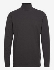 Selected Homme - SLHRORY LS ROLL NECK TEE B - långärmade t-shirts - dark grey melange - 0