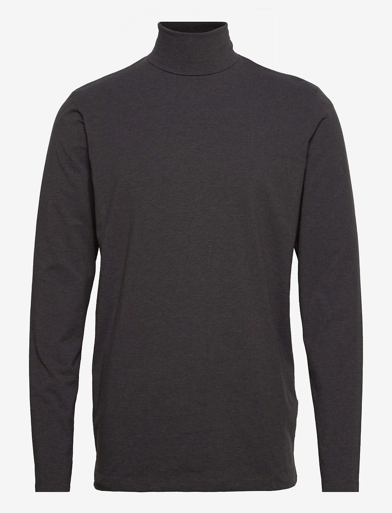 Selected - SLHRORY LS ROLL NECK TEE B - dark grey melange - 0