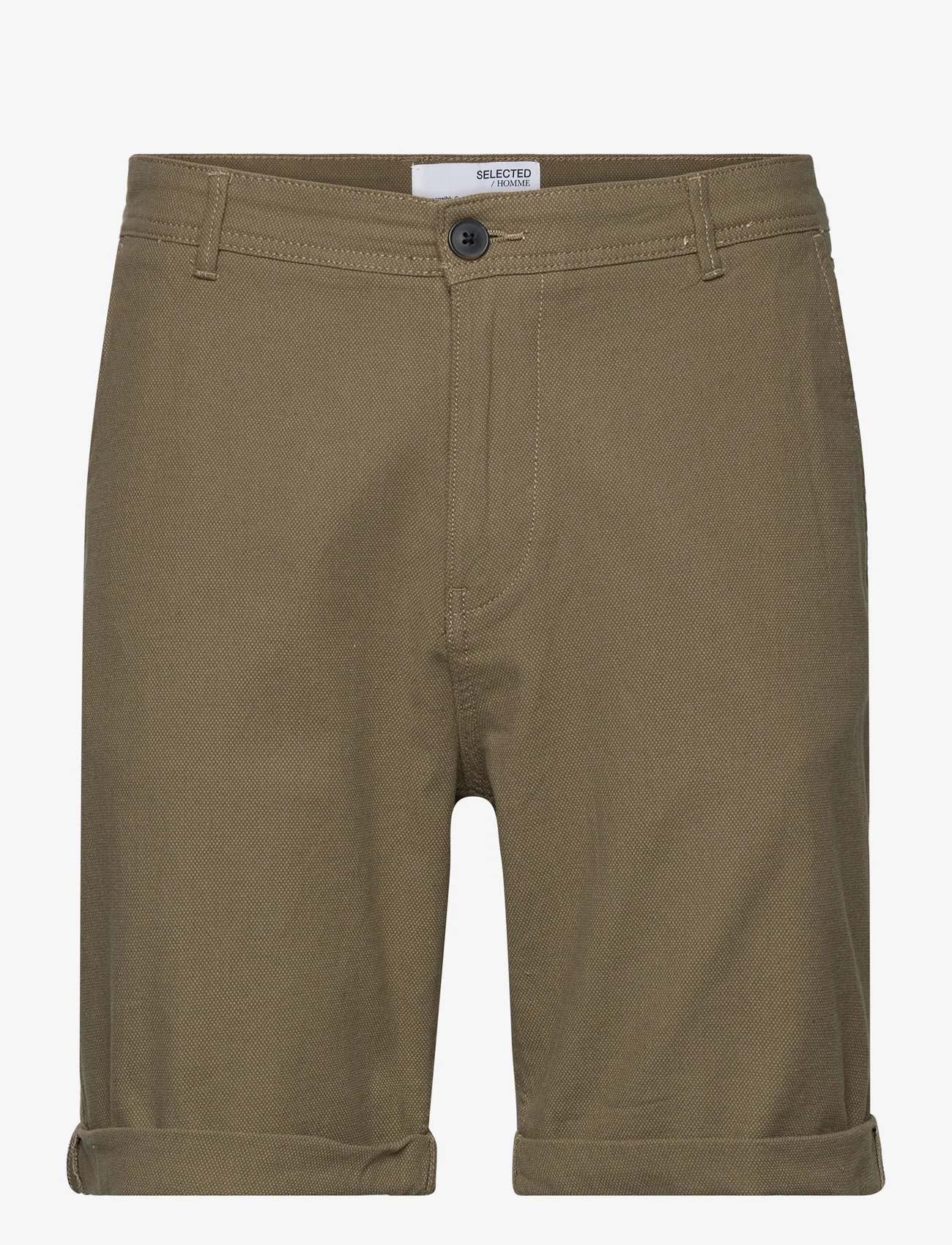 Selected Homme - SLHCOMFORT-LUTON FLEX SHORTS W - chinos shorts - burnt olive - 0