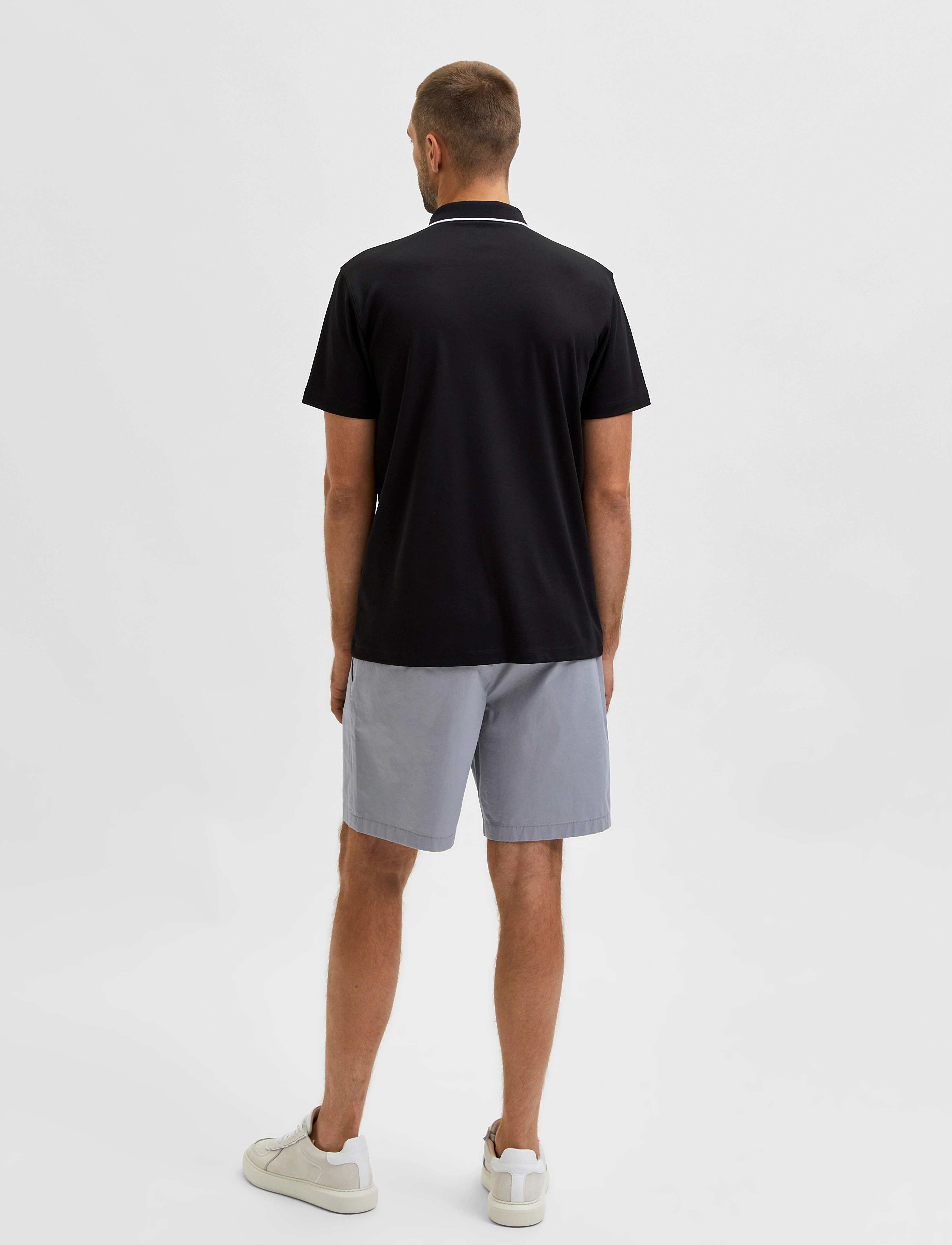 Selected - SLH LEROY COOLMAX SS POLO B - laveste priser - black - 3