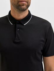Selected Homme - SLHLEROY SS POLO NOOS - polo shirts - black - 6