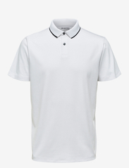 Selected Homme - SLHLEROY SS POLO NOOS - alhaisimmat hinnat - bright white - 0