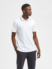 Selected Homme - SLHLEROY SS POLO NOOS - alhaisimmat hinnat - bright white - 2