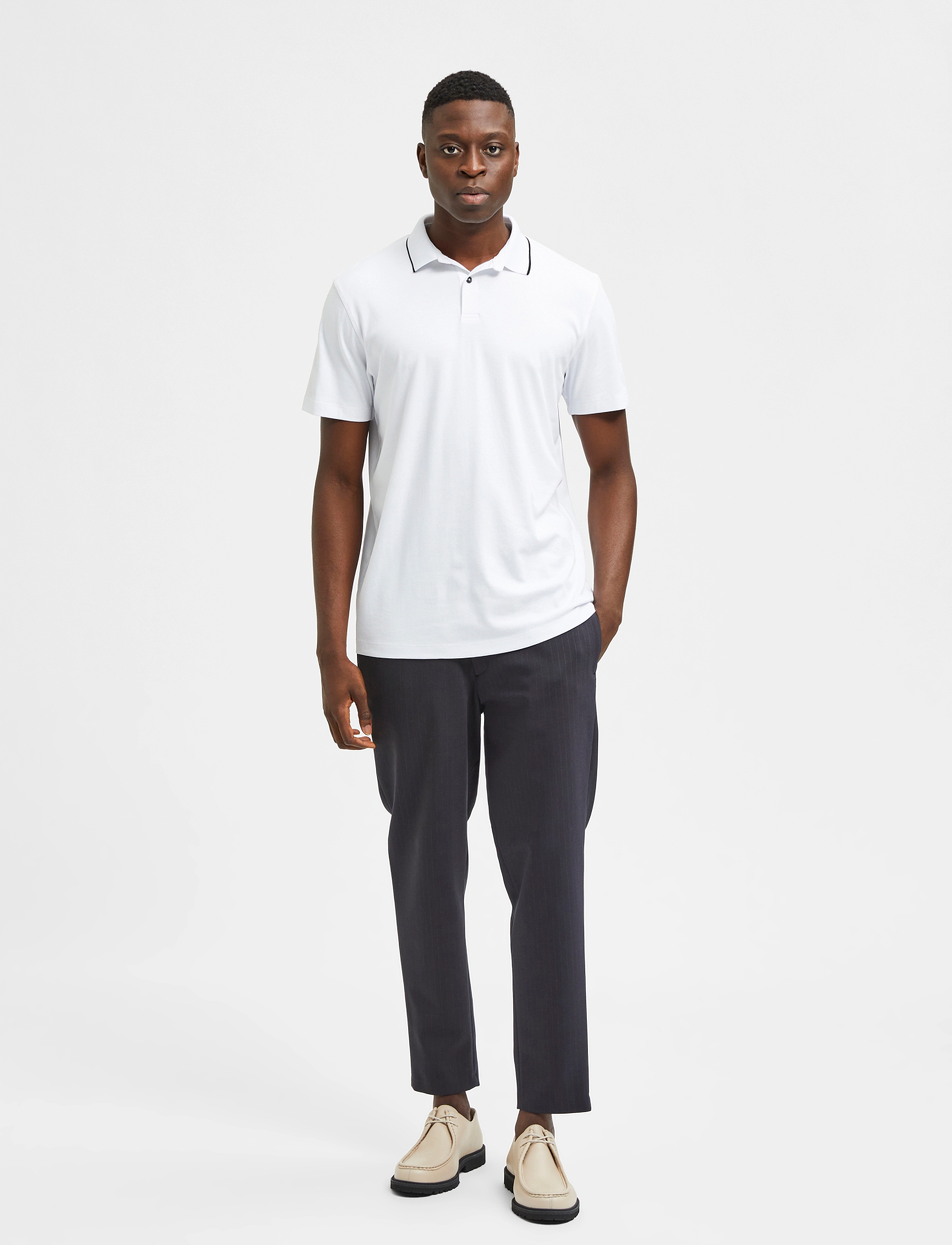 Selected - SLHLEROY SS POLO NOOS - polos à manches courtes - bright white - 4