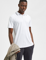 Selected Homme - SLHLEROY SS POLO NOOS - alhaisimmat hinnat - bright white - 5