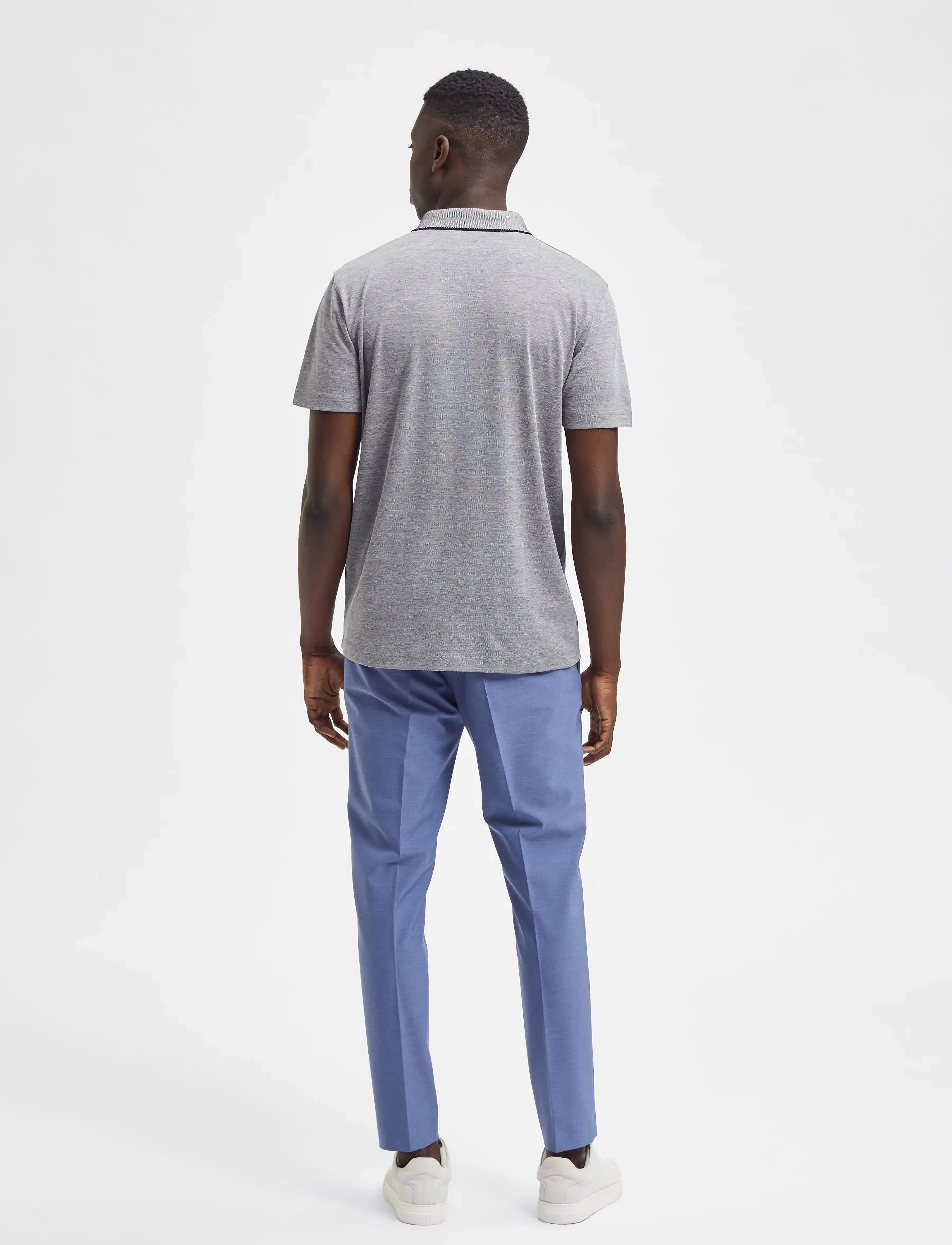 Selected - SLHLEROY SS POLO NOOS - laveste priser - medium grey melange - 3