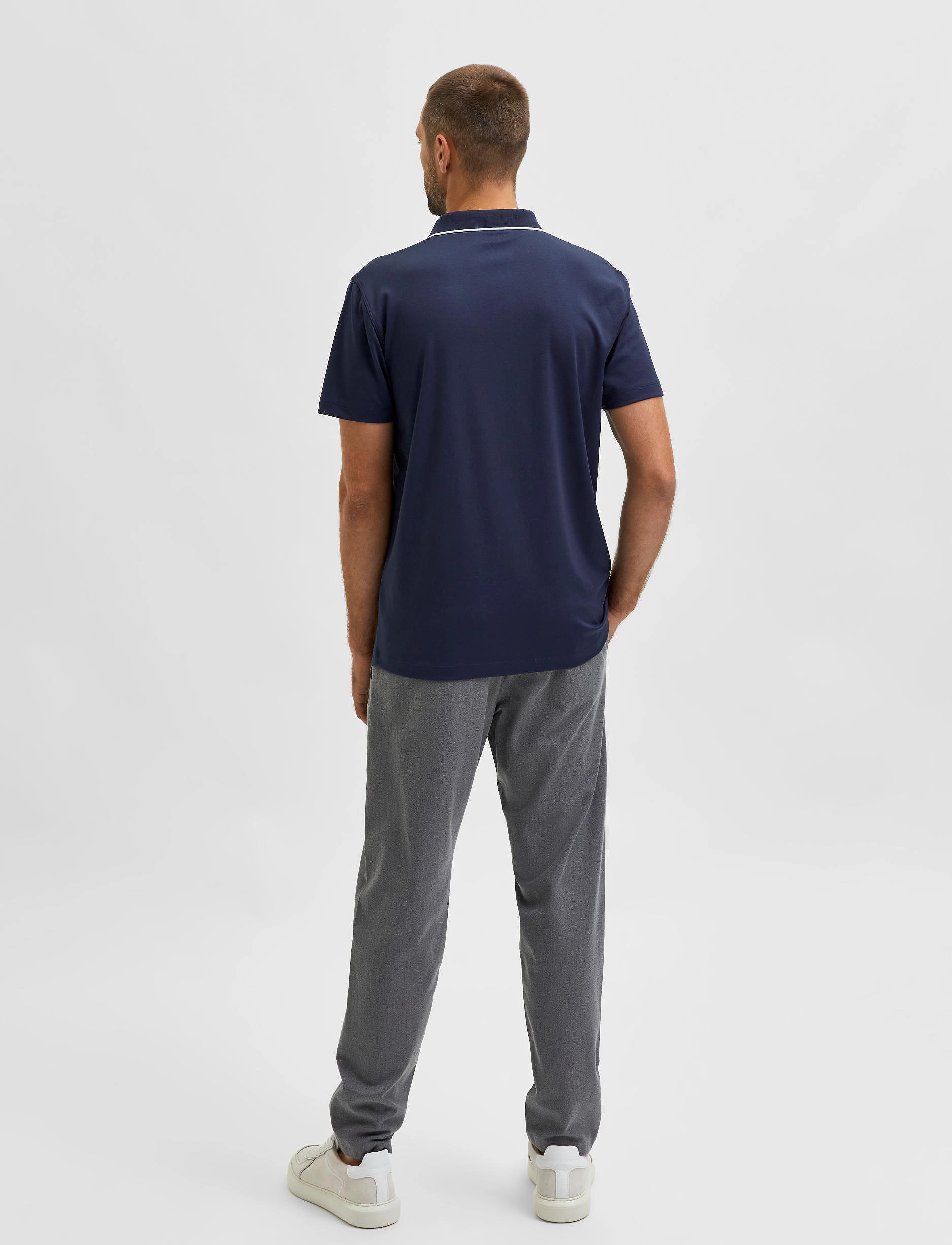 Selected - SLHLEROY SS POLO NOOS - polo marškinėliai trumpomis rankovėmis - navy blazer - 3