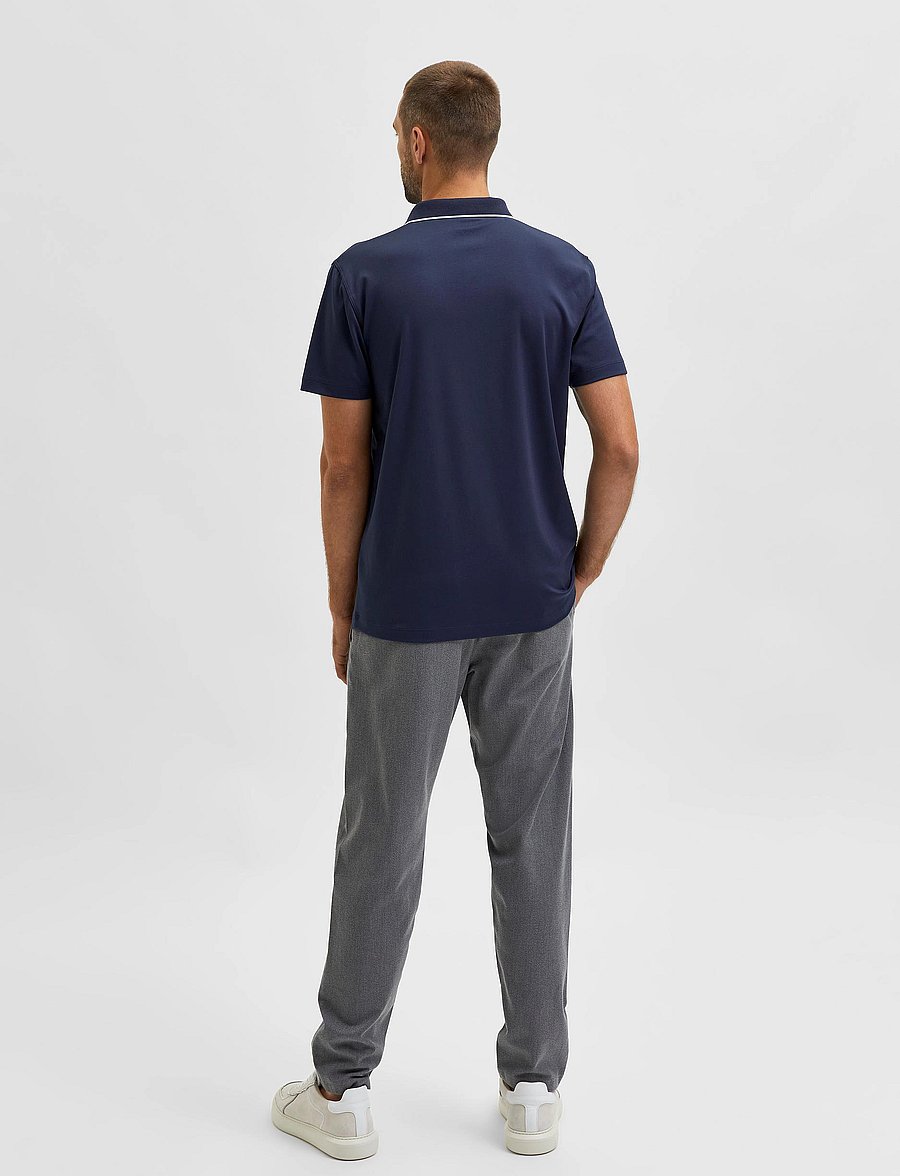 Selected - SLH LEROY COOLMAX SS POLO B - kortærmede poloer - navy blazer - 3
