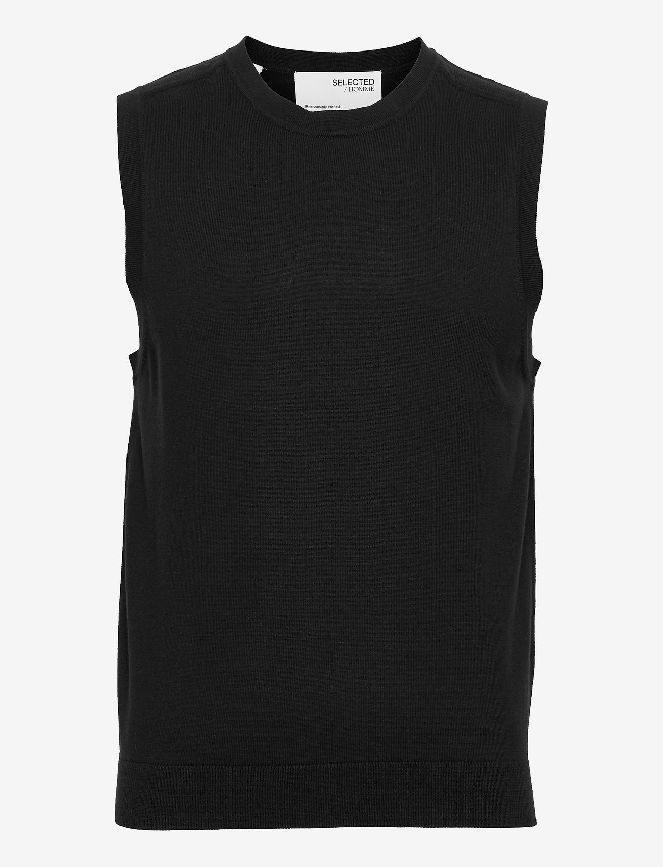 Selected Homme - SLHBERG SL KNIT VEST - black - 0