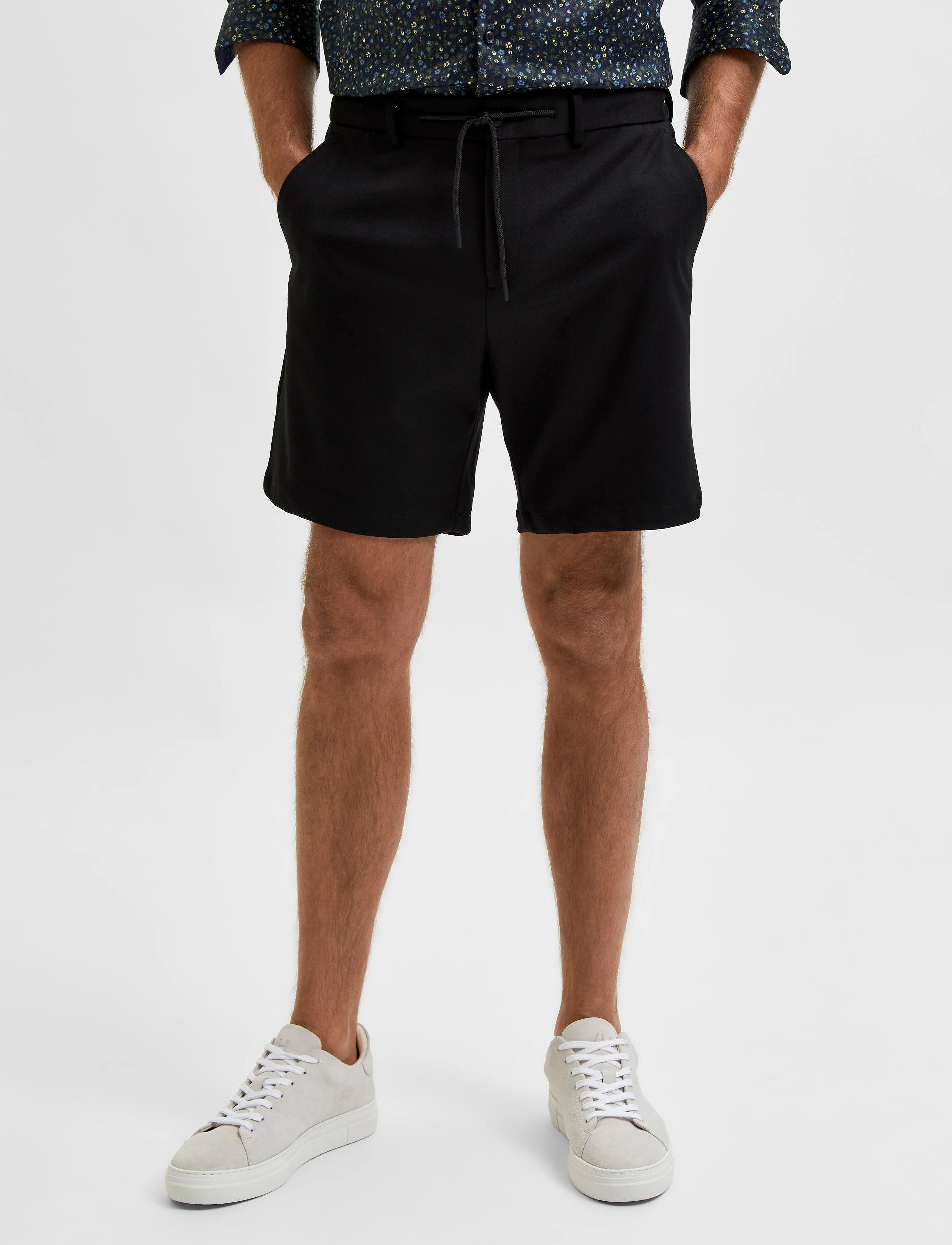 Selected - SLHJAKE FLEX STRING SHORTS B - black - 2