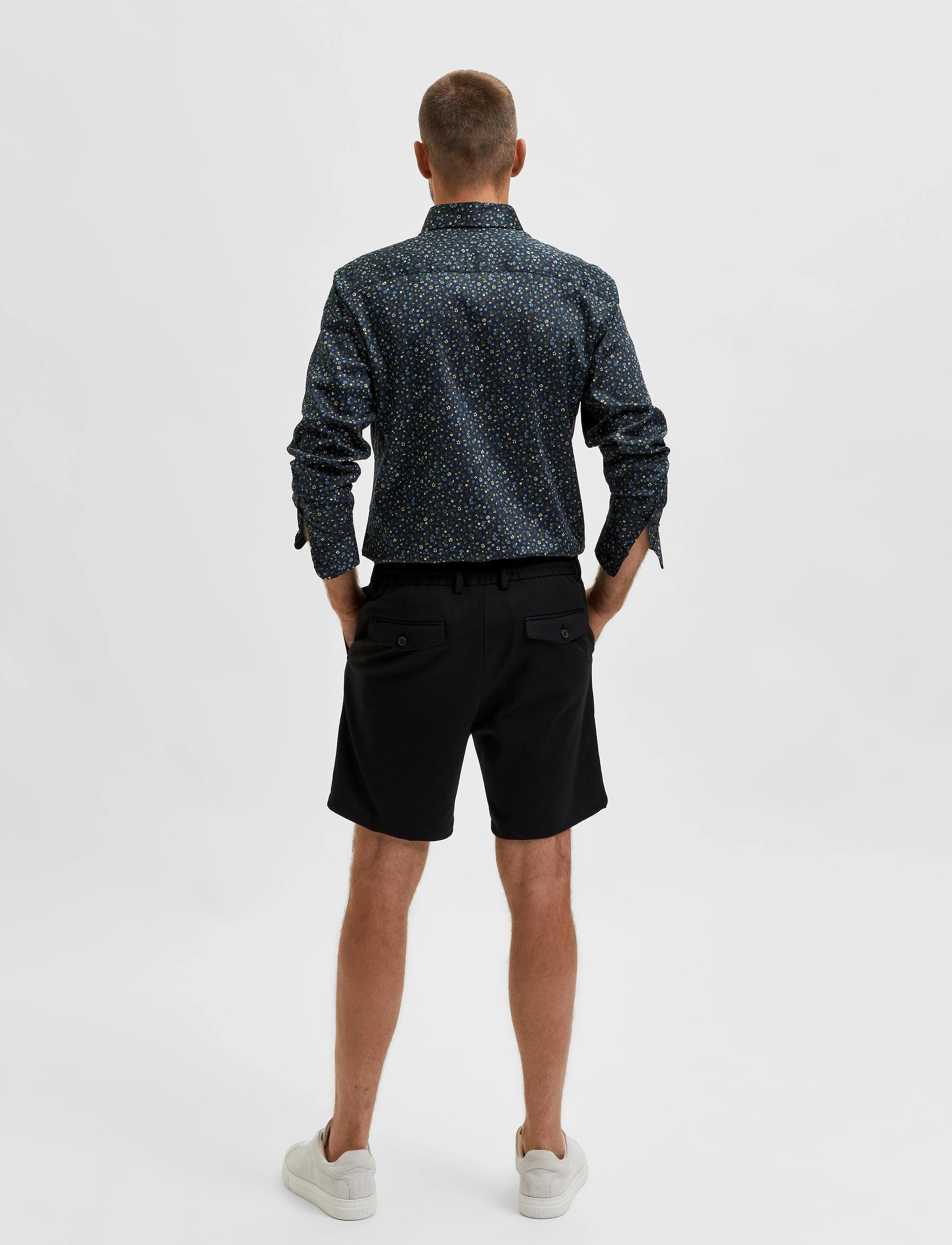 Selected - SLHJAKE FLEX STRING SHORTS B - black - 3