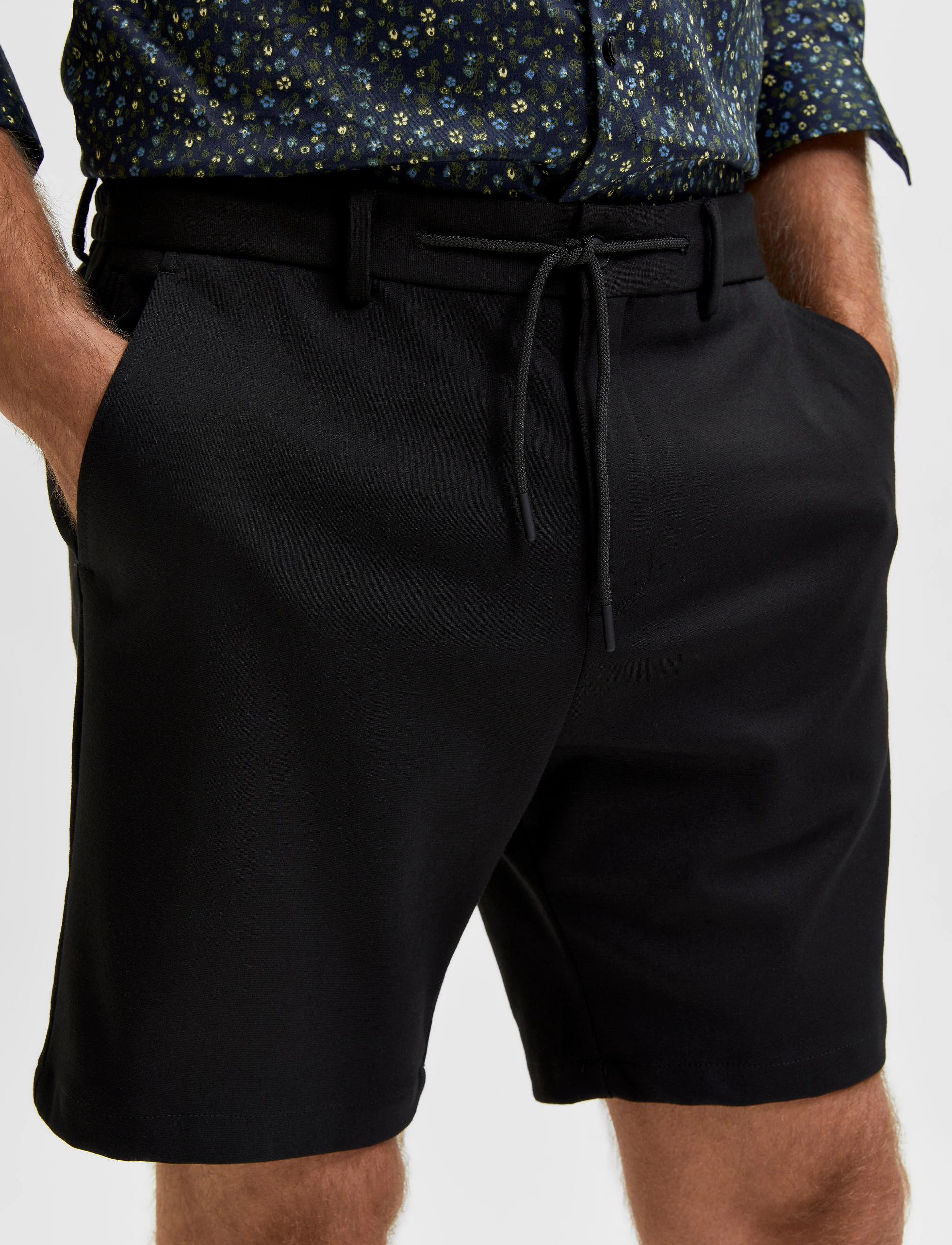 Selected - SLHJAKE FLEX STRING SHORTS B - black - 5