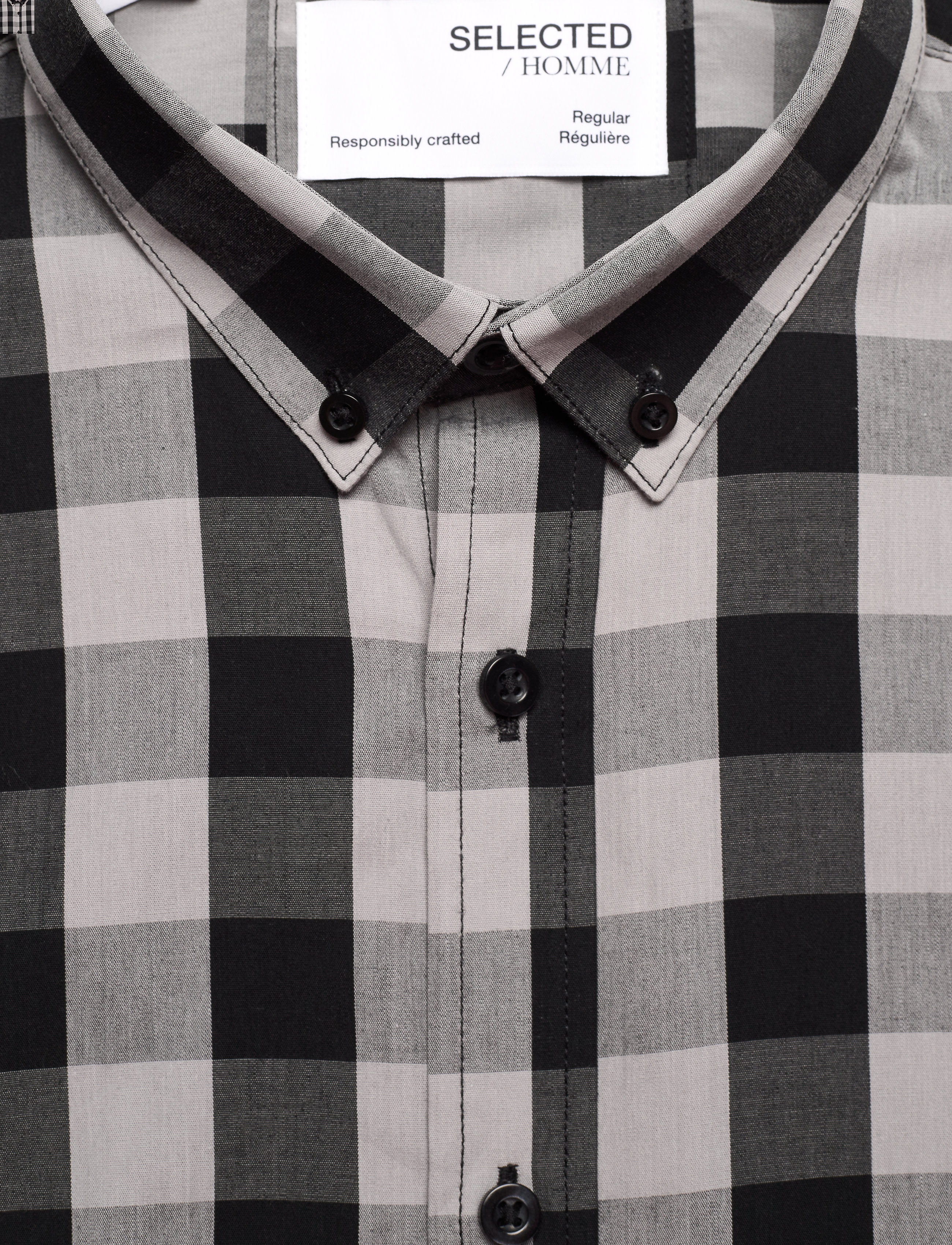 Selected Homme - SLHREGMADRID CHECK SHIRT LS - grey - 2