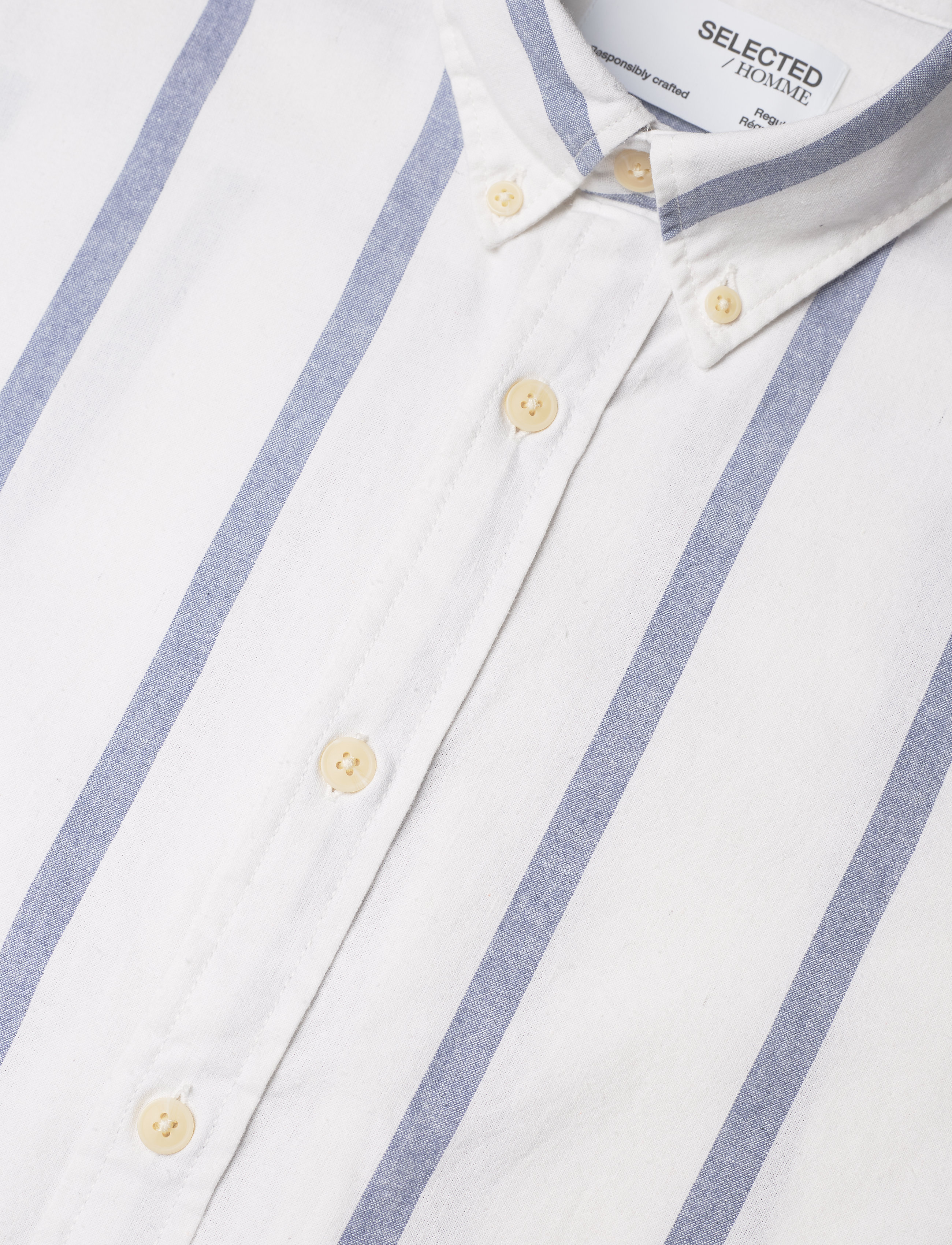 Selected Homme - SLHREGHJALTE SHIRT LS STRIPES - blue fog - 3
