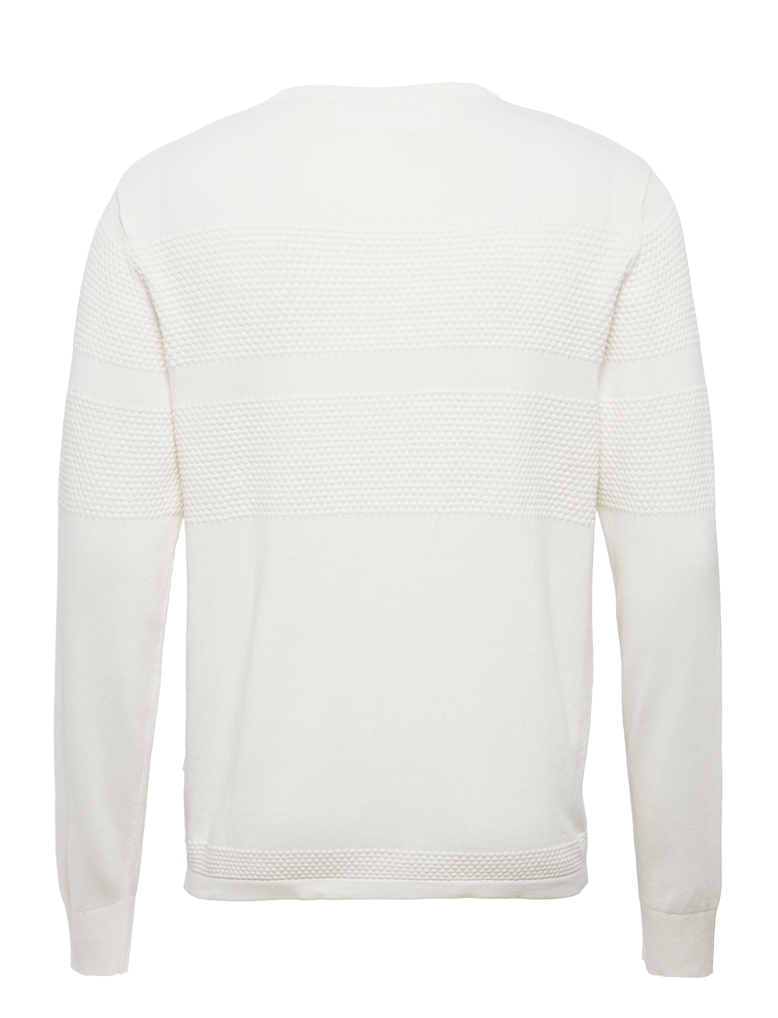 Selected Homme - SLHMAINE LS KNIT CREW NECK W - egret - 1