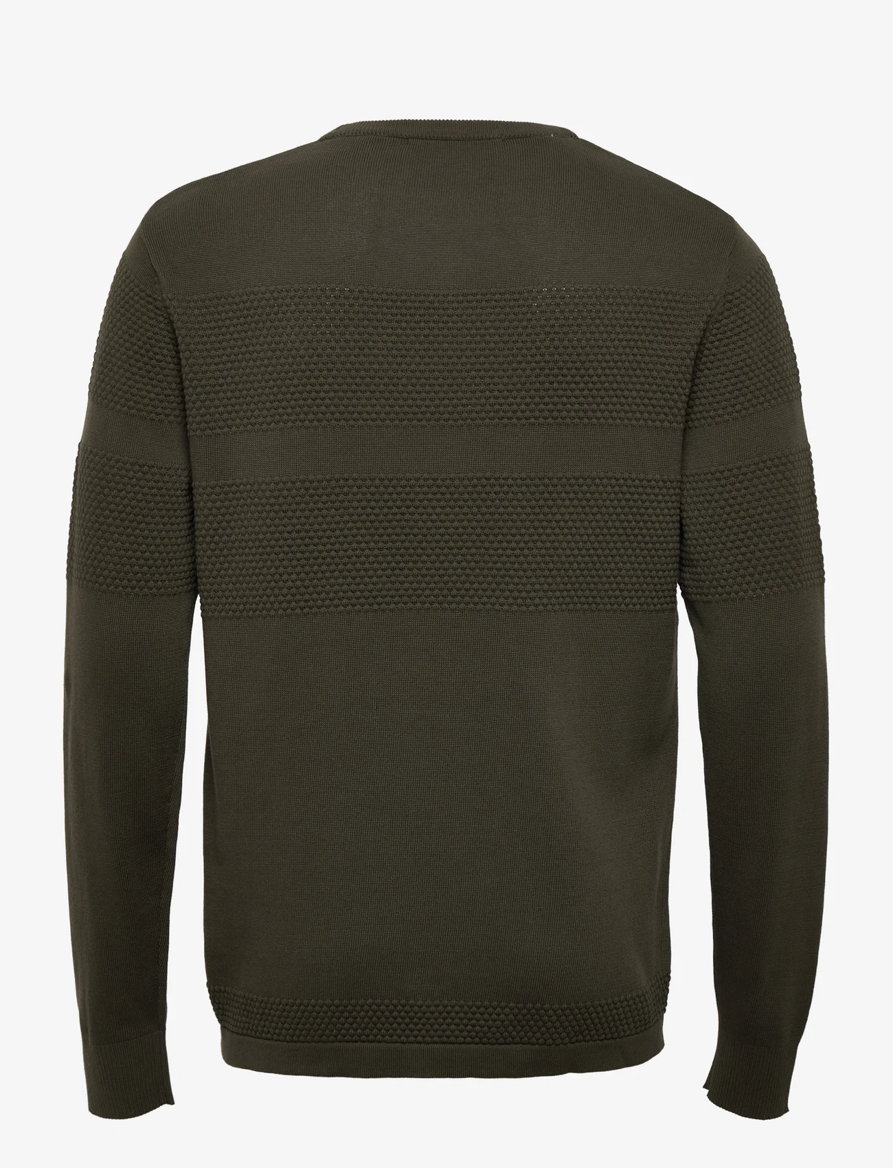 Selected Homme - SLHMAINE LS KNIT CREW NECK W - madalaimad hinnad - forest night - 1