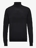 SLHMAINE LS KNIT ROLL NECK W NOOS - BLACK