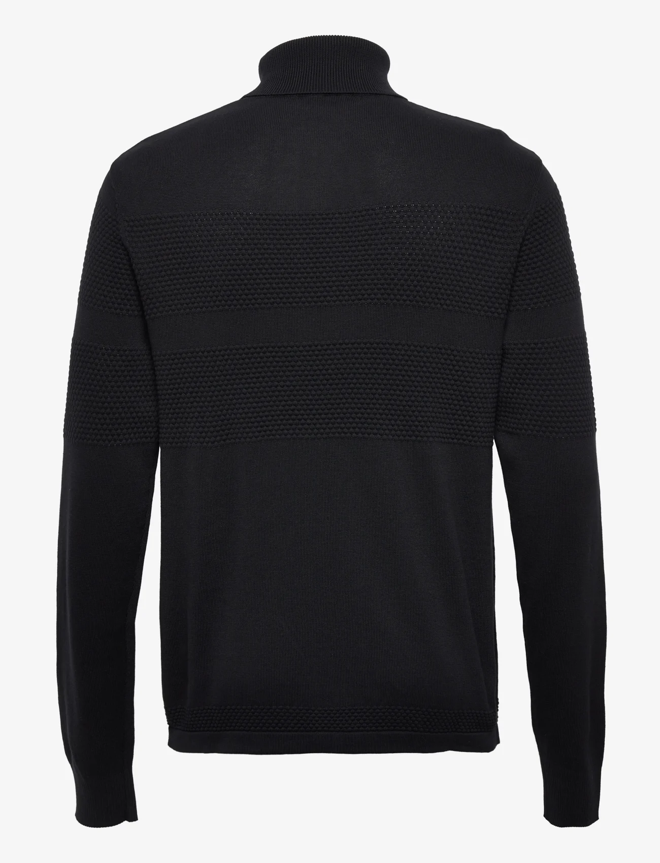 Selected Homme - SLHMAINE LS KNIT ROLL NECK W NOOS - stickade basplagg - black - 1