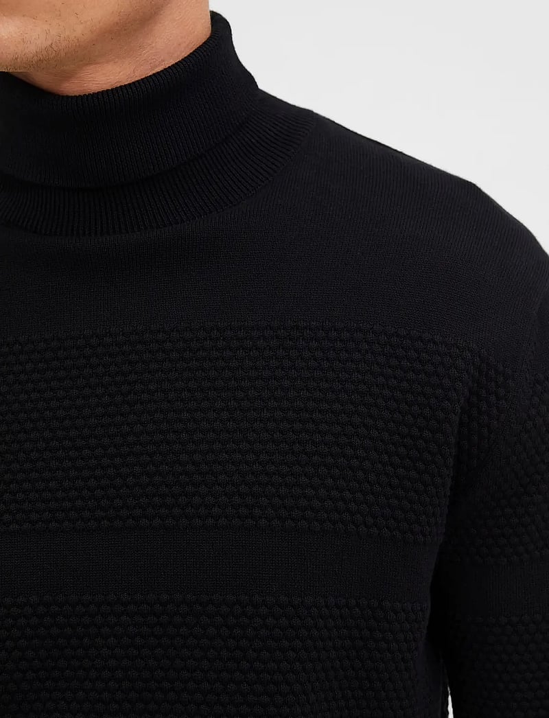 Selected - SLHMAINE LS KNIT ROLL NECK W NOOS - rollkragen - black - 5