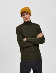 Selected Homme - SLHMAINE LS KNIT ROLL NECK W NOOS - zemākās cenas - forest night - 6