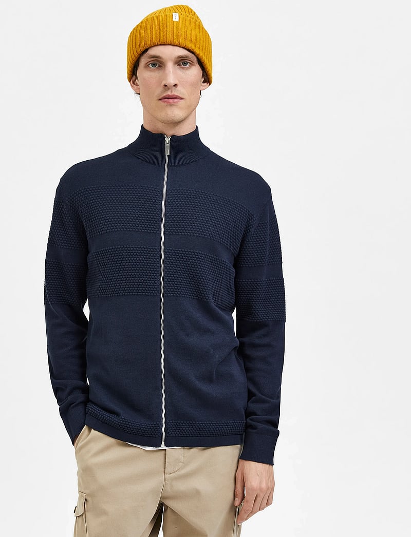 Selected - SLHMAINE LS KNIT CARDIGAN W - fullzip strik - dark sapphire - 5