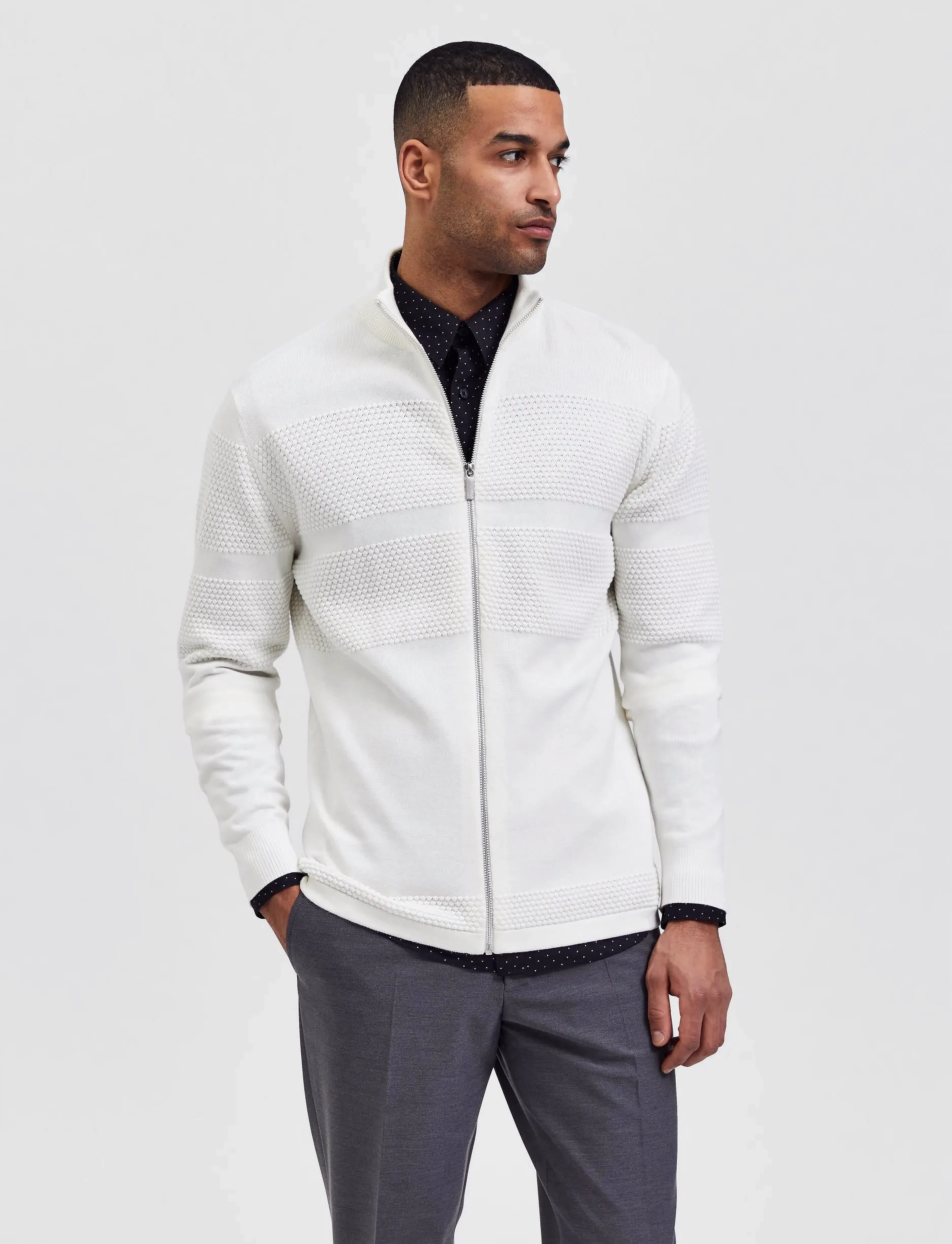 Selected SLHMAINE LS KNIT CARDIGAN W - Kollektionen - EGRET / white