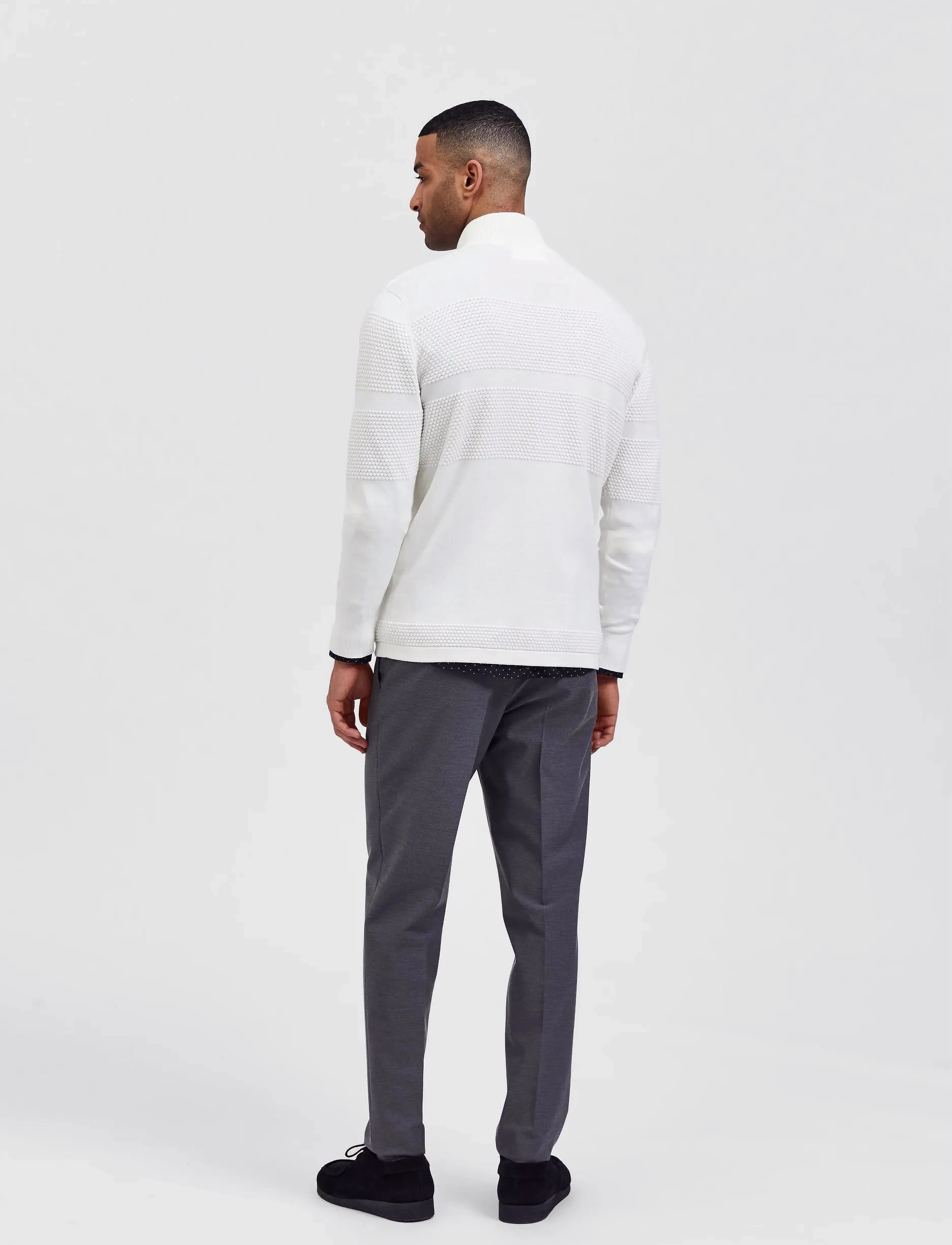 Selected - SLHMAINE LS KNIT CARDIGAN W - pulls zippés - egret - 3