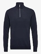 SLHMAINE LS KNIT HALF ZIP  W - DARK SAPPHIRE