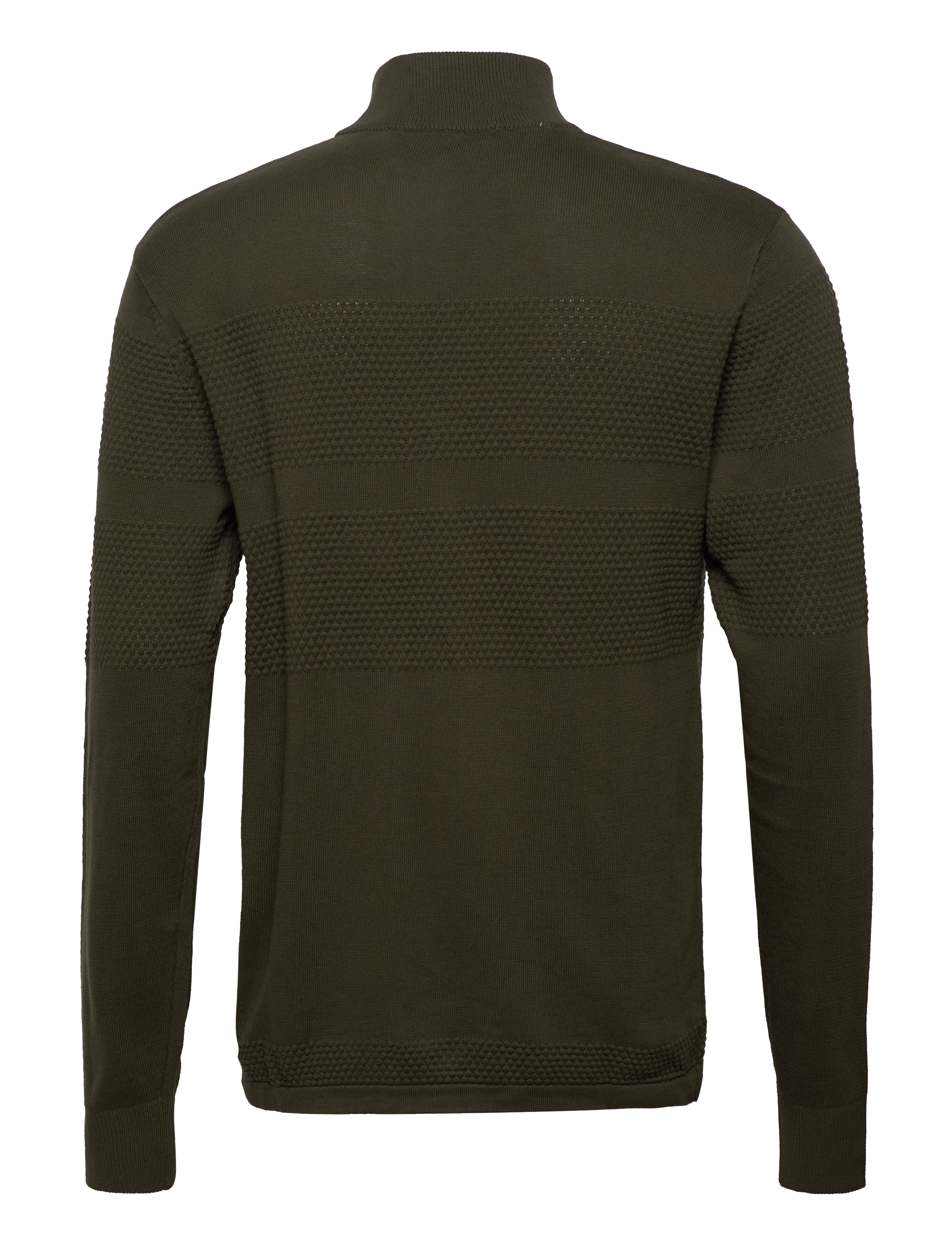 Selected Homme - SLHMAINE LS KNIT HALF ZIP  W - forest night - 1