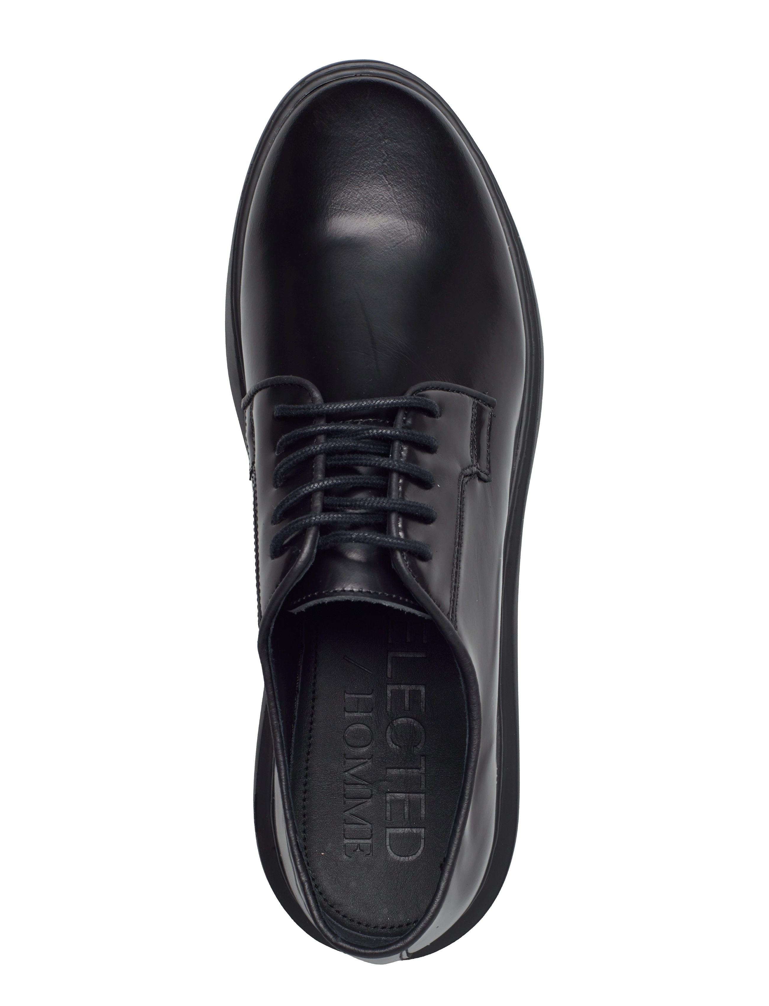 Selected Homme - SLHOLIVER LEATHER DERBY SHOE - black - 3
